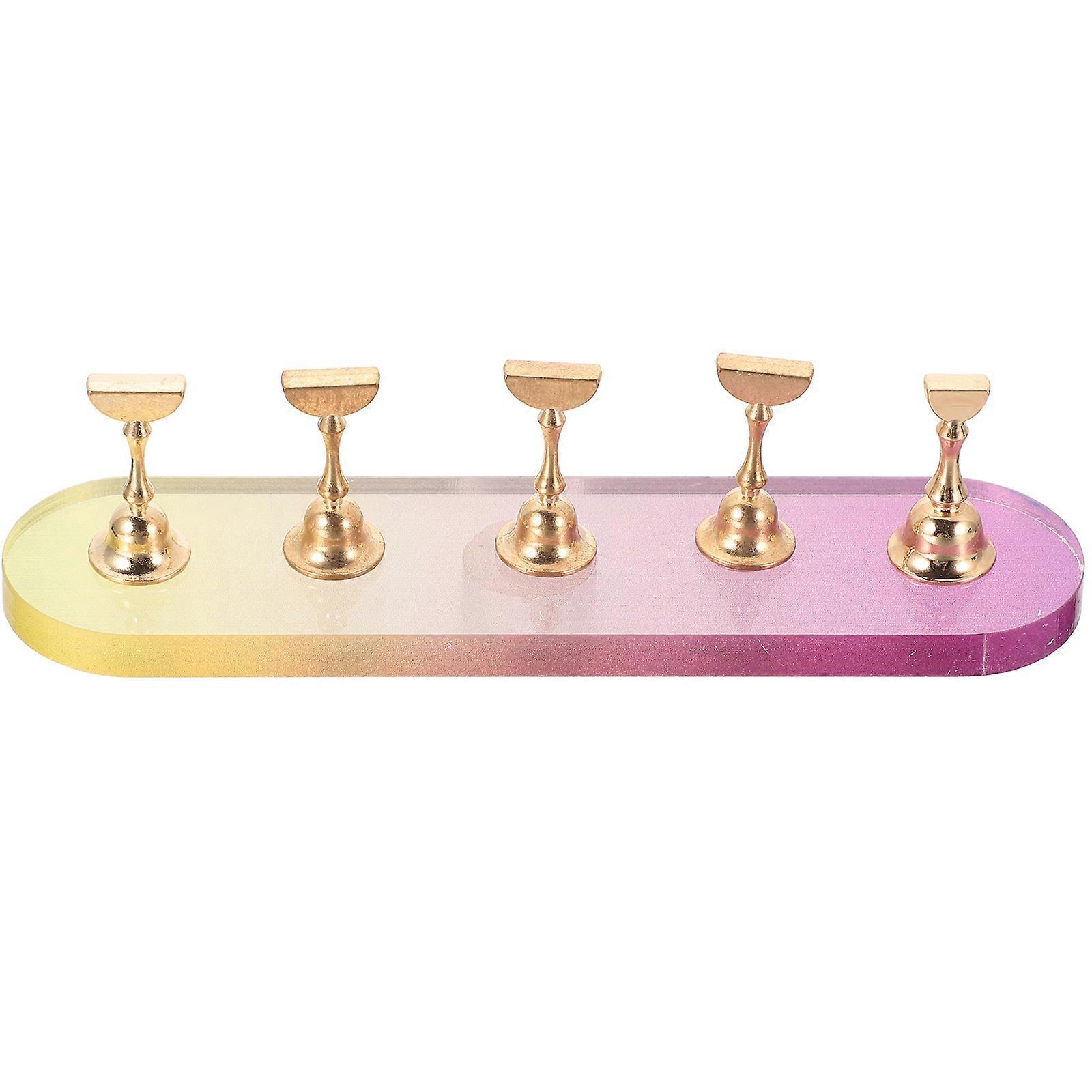 Acrylic Nail Display Stand for False Nail Art Practice Multi Color Lightweight Space Saving