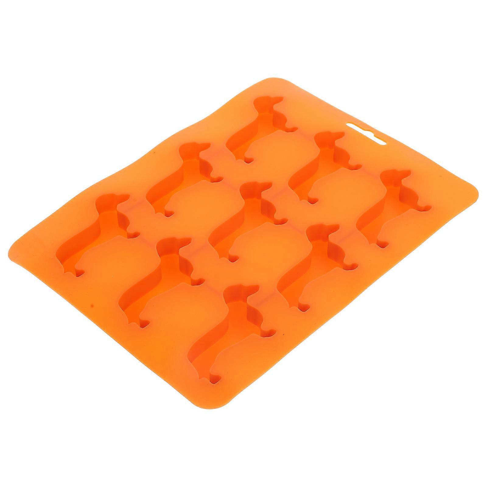 Silicone Chocolate Molds for DIY Use Orange Color Easy to Demold Professional Baking Supplies 2pcs