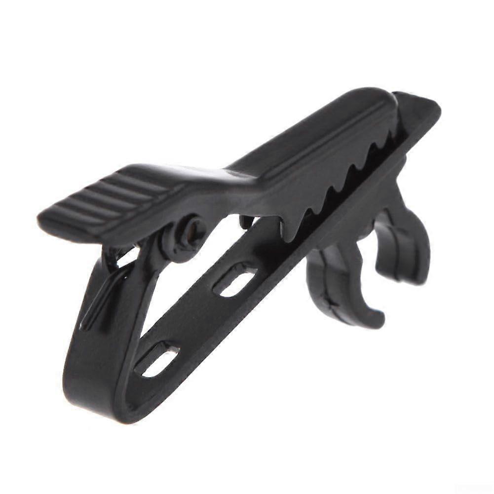 Lavalier Microphone Cable Clip - Black Metal Wire Organizer for Handheld Microphones and Audio Equipment