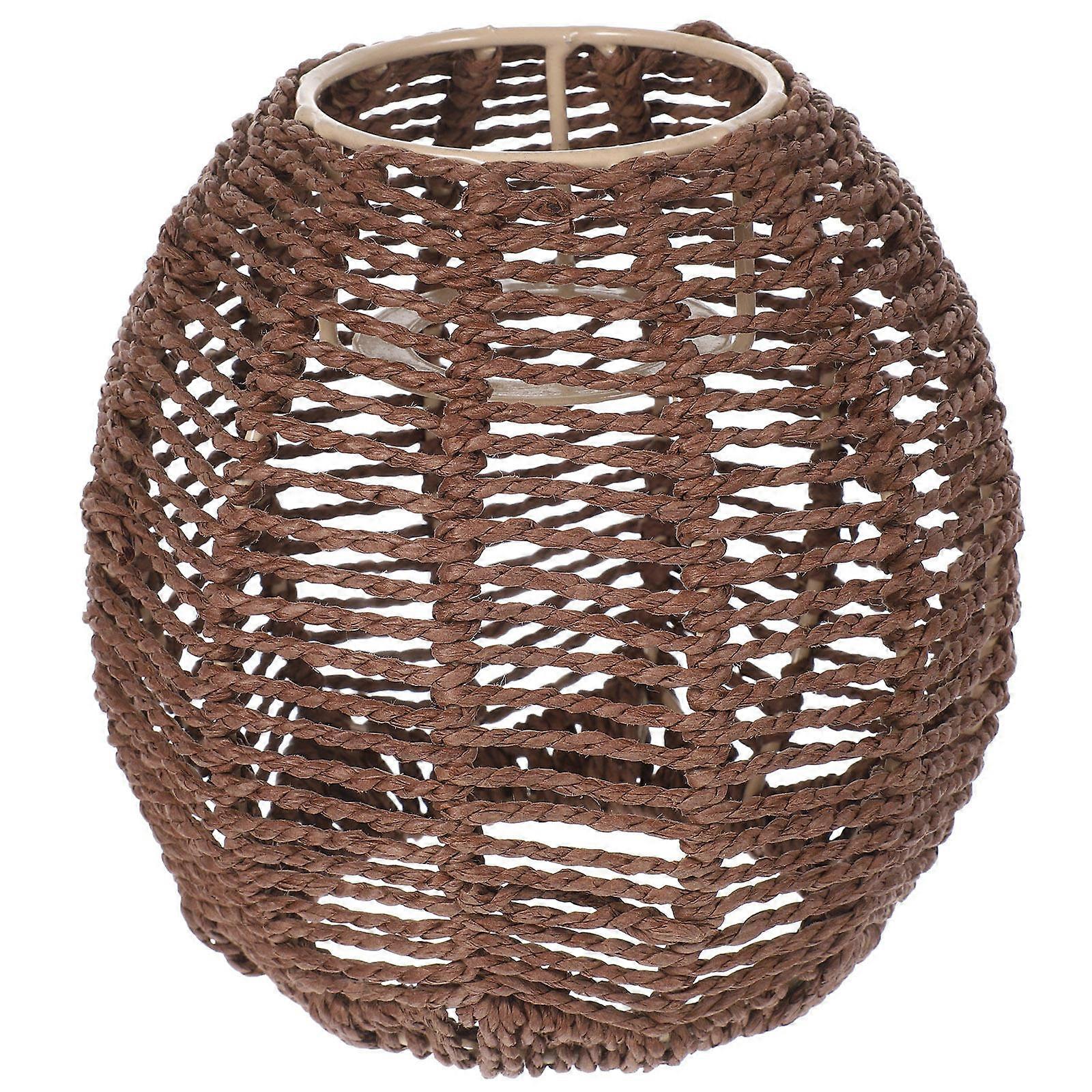 Elegant Rattan Woven Lampshade for Ceiling Light – Chinese Style Decorative Pendant Lamp Shade with Warm Retro Ambiance, Perfect for Dining and