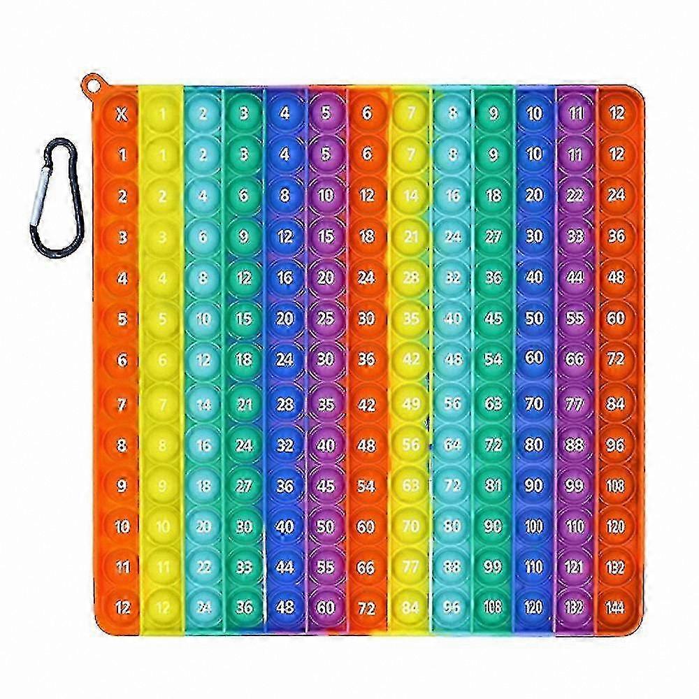 Math Learning Bubble Pop Toy for Kids Stress Relief Multiplication Practice Eonal Gift Multicolor Silicone Fidget Tool