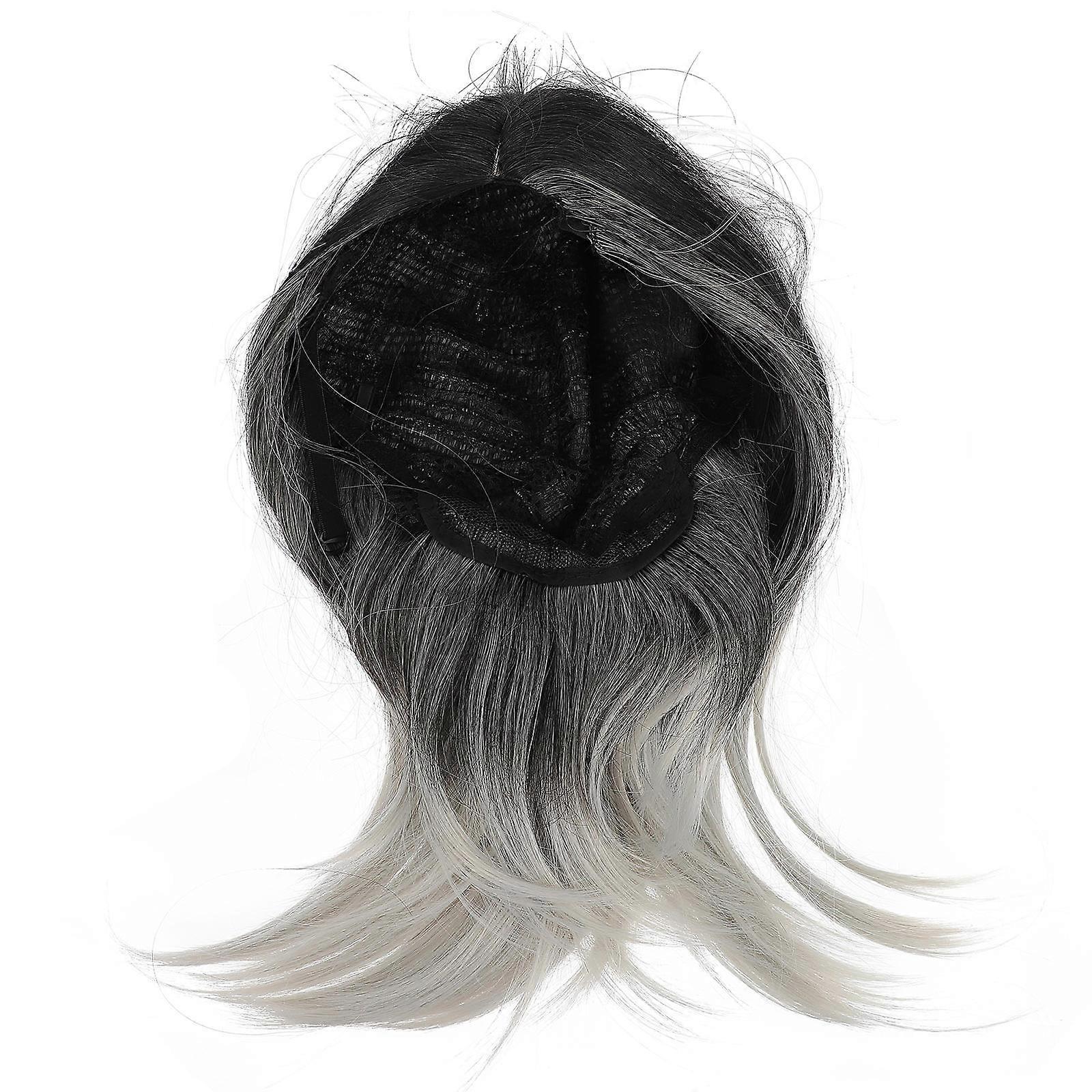 Wig Cap Set with Fiber Material for Decoration Multi Color Natural Look Shoulder Length 23.6 Inches