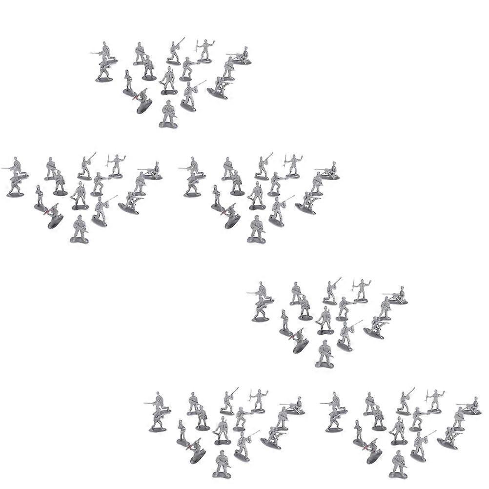 Grey Plastic Soldier Model Toys for Kids Playing with Durable Figures Designed in Different Poses 200Pcs