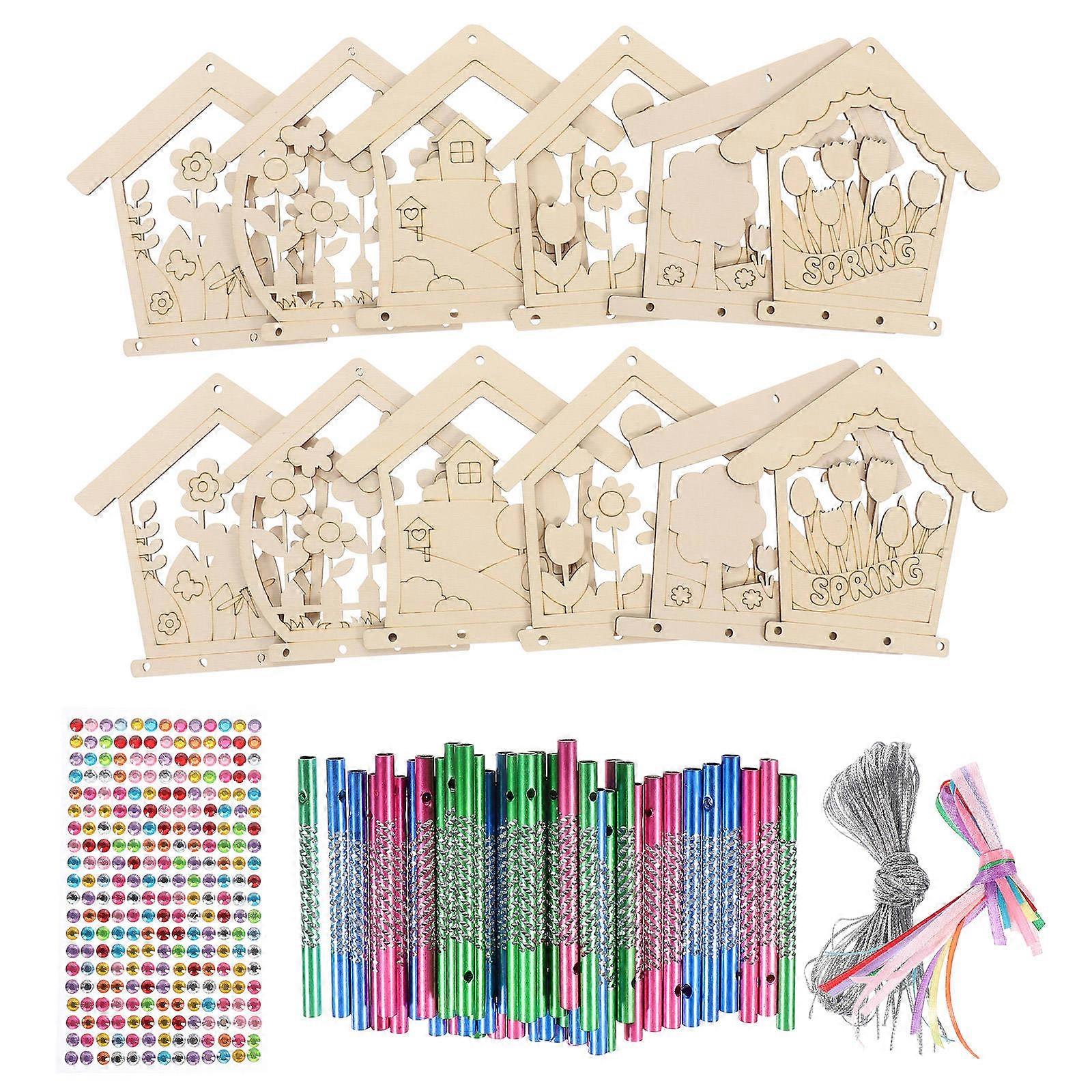 Handmade Wind Chime With Cutouts For Adults Garden Parties DIY Style 1 Set