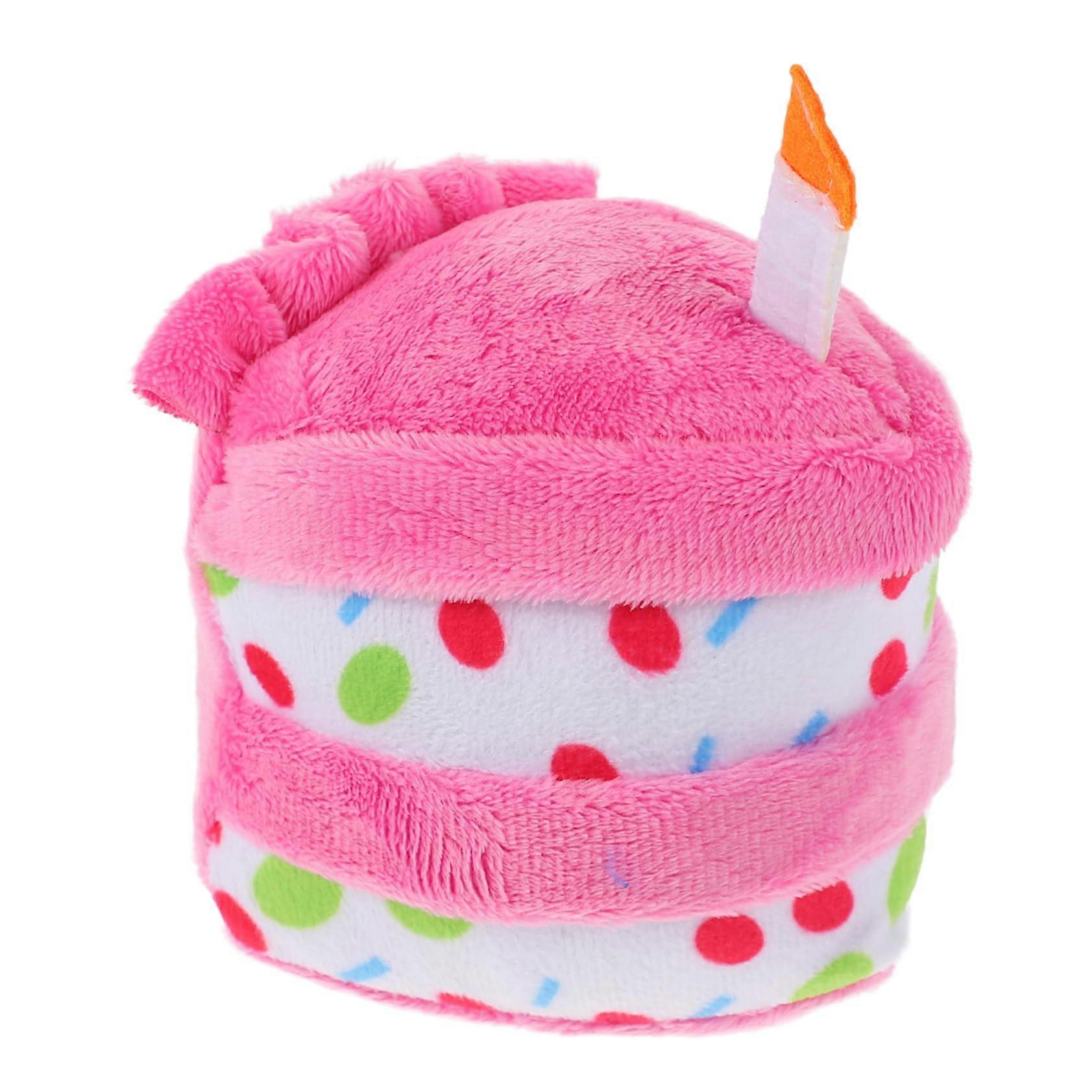 Dog Birthday Cake Toy Squeaky, Interactive Chew Toy For Puppies, Garden And Camping Sound Toy