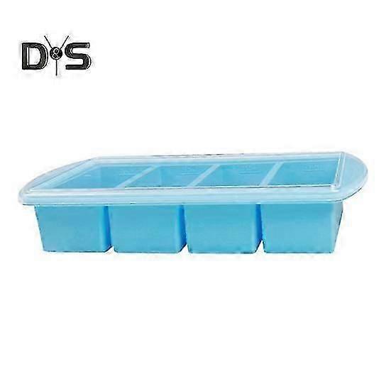 Silicone Soup Freezer Tray with Flexible Lid BPA-Free Leak-proof Versatile Freezing Molds for Soups Sauces And Complementary Food