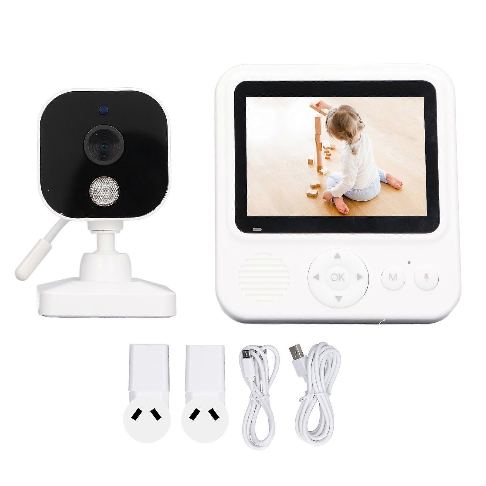 2.8 Inch Baby Monitor with Camera Sound Wireless Monitoring Crying Detection Night Vision 2 Way Talk Monitor 100‑240V AU Plug