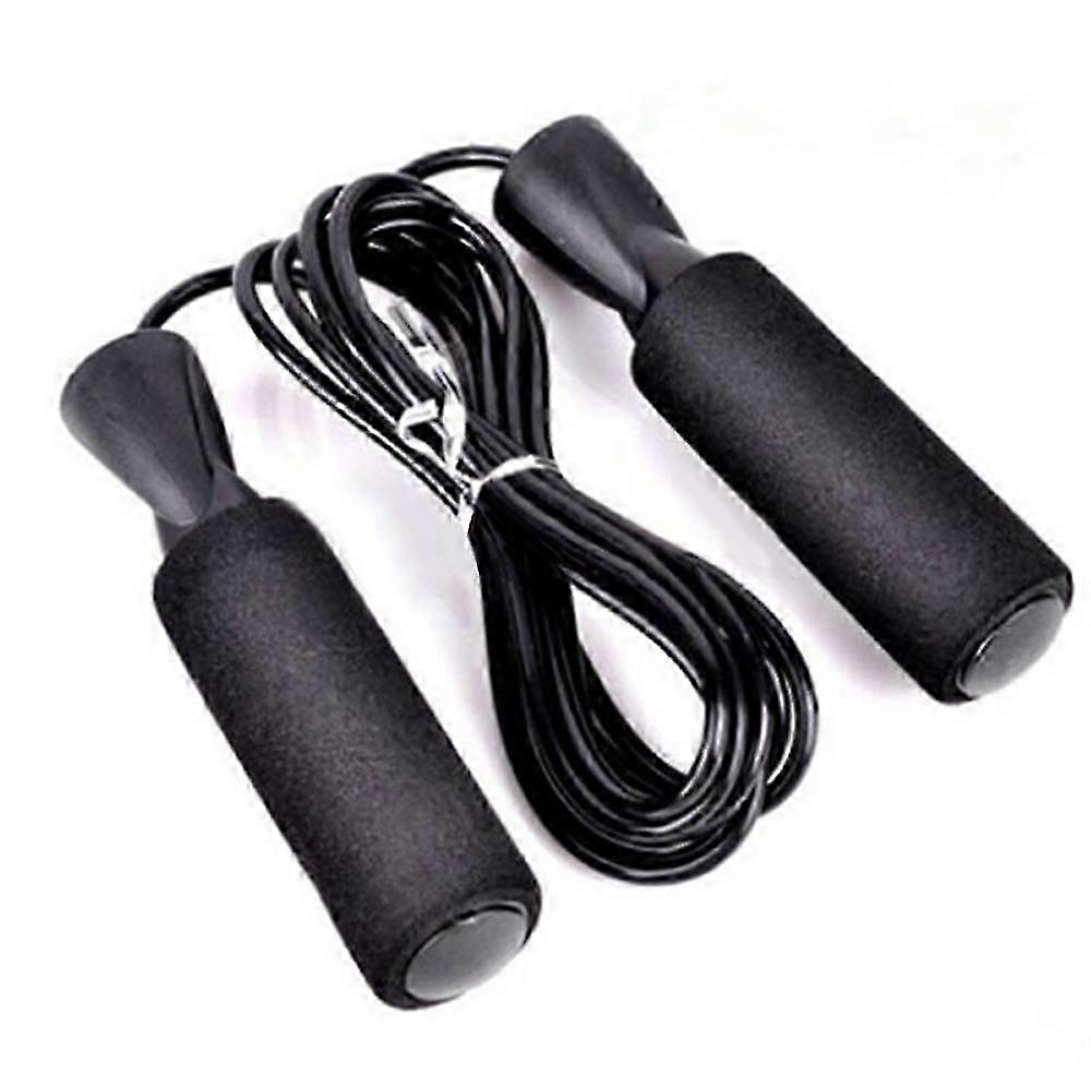 Jump Rope Adjustable Fitness Boxing Double Bottom Exercises (1 Piece) Black