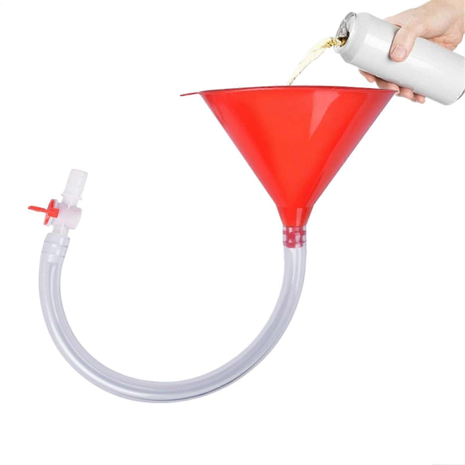 Drinking funnel with check valve  Reusable splashproof tube for parties, beach, BBQ
