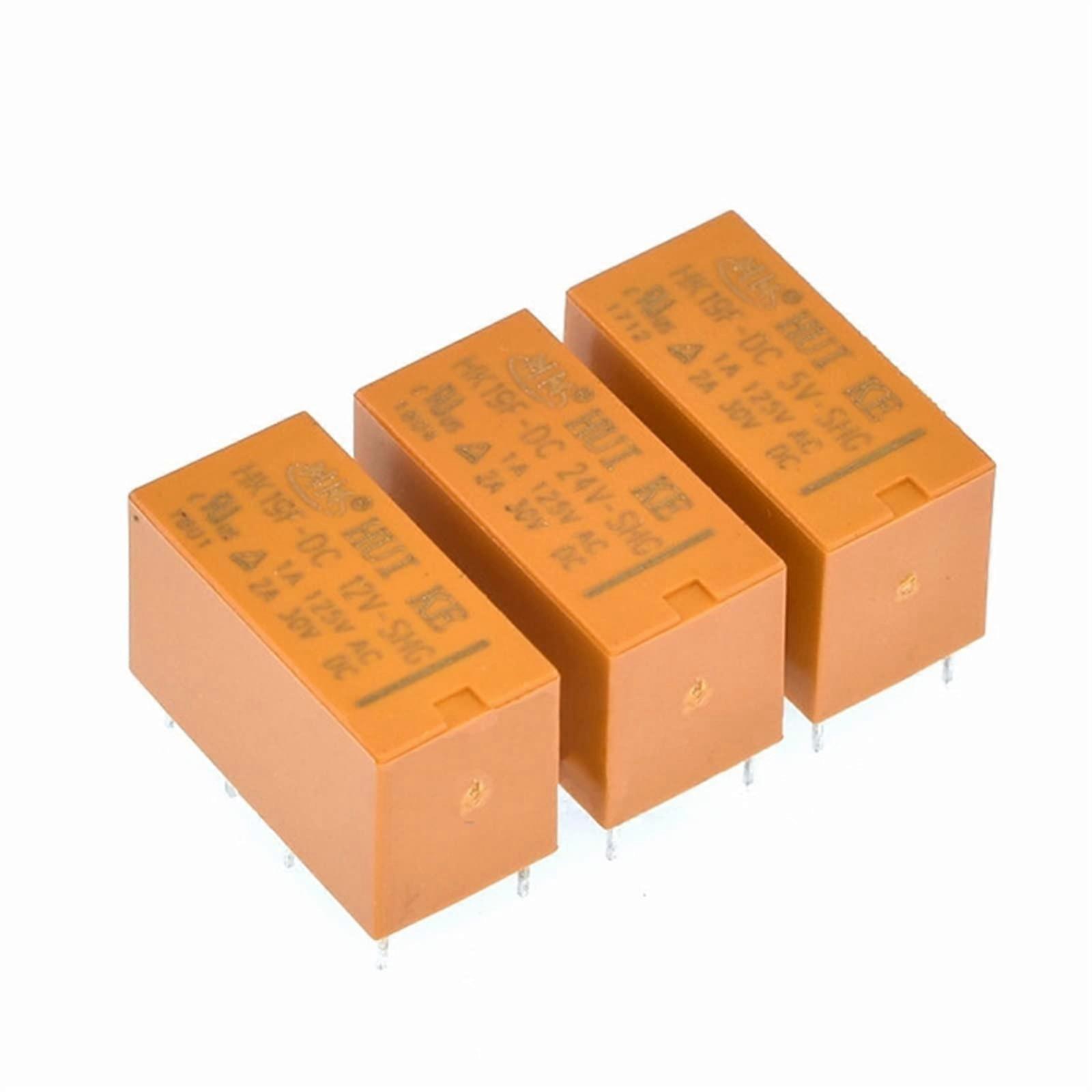 Relays 5-Pcs HK19F-DC5V-SHG HK19F-DC12V-SHG HK19F-DC24V-SHG 8-Pin DPDT Mini PCB Relay 2NO 2NC
