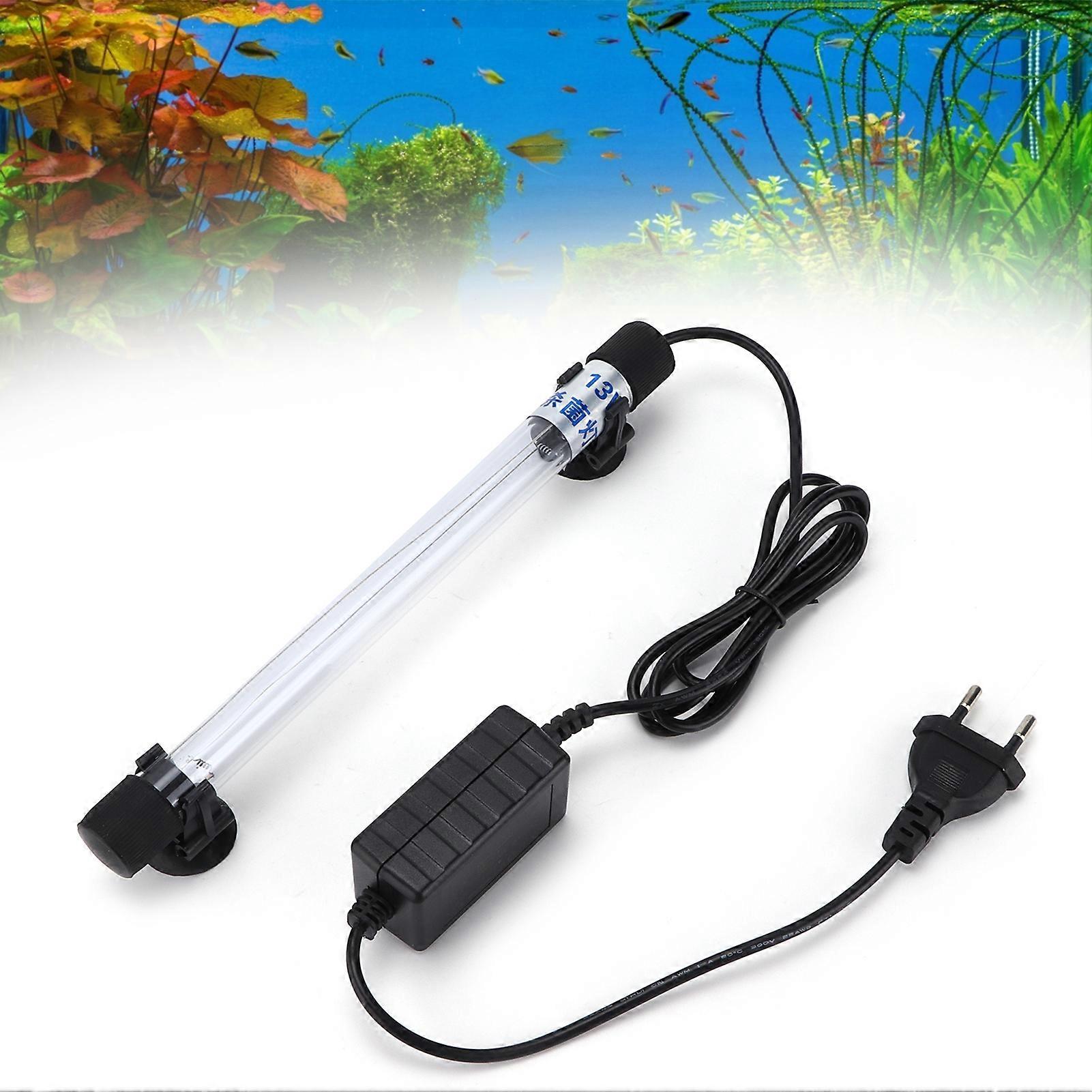 Aquarium UV Sterilizer Light 13W Green Algae Cleaner EU Plug