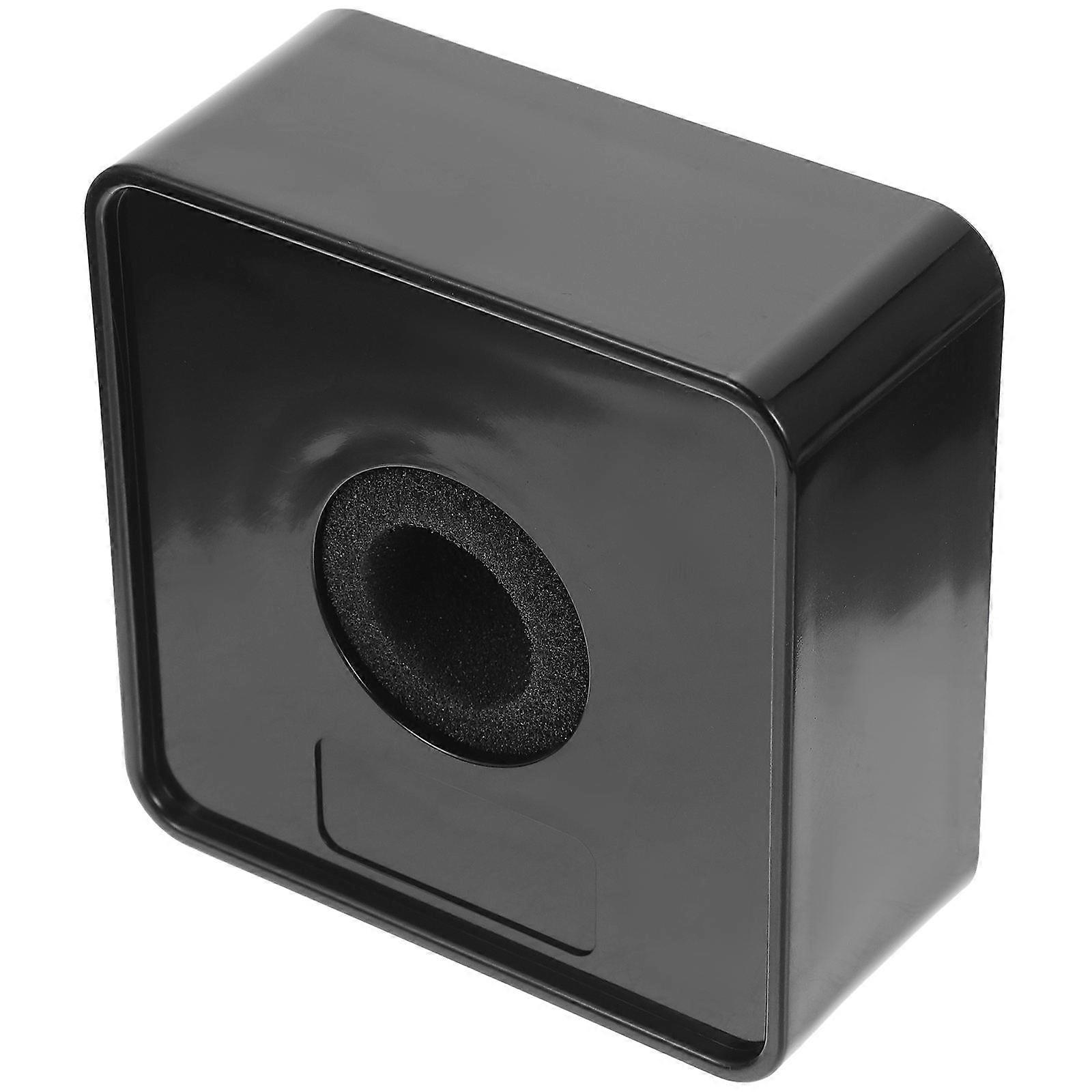 Microphone Station Logo with Design for Professional Interview Use ABS Material Black