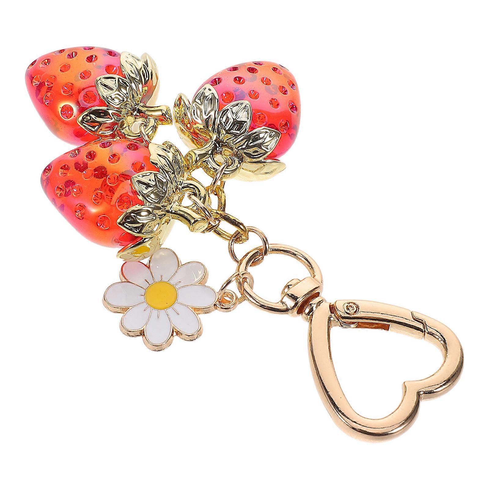 Girls Keychain, Heart Shaped Car Ornament with Striking Design, Perfect