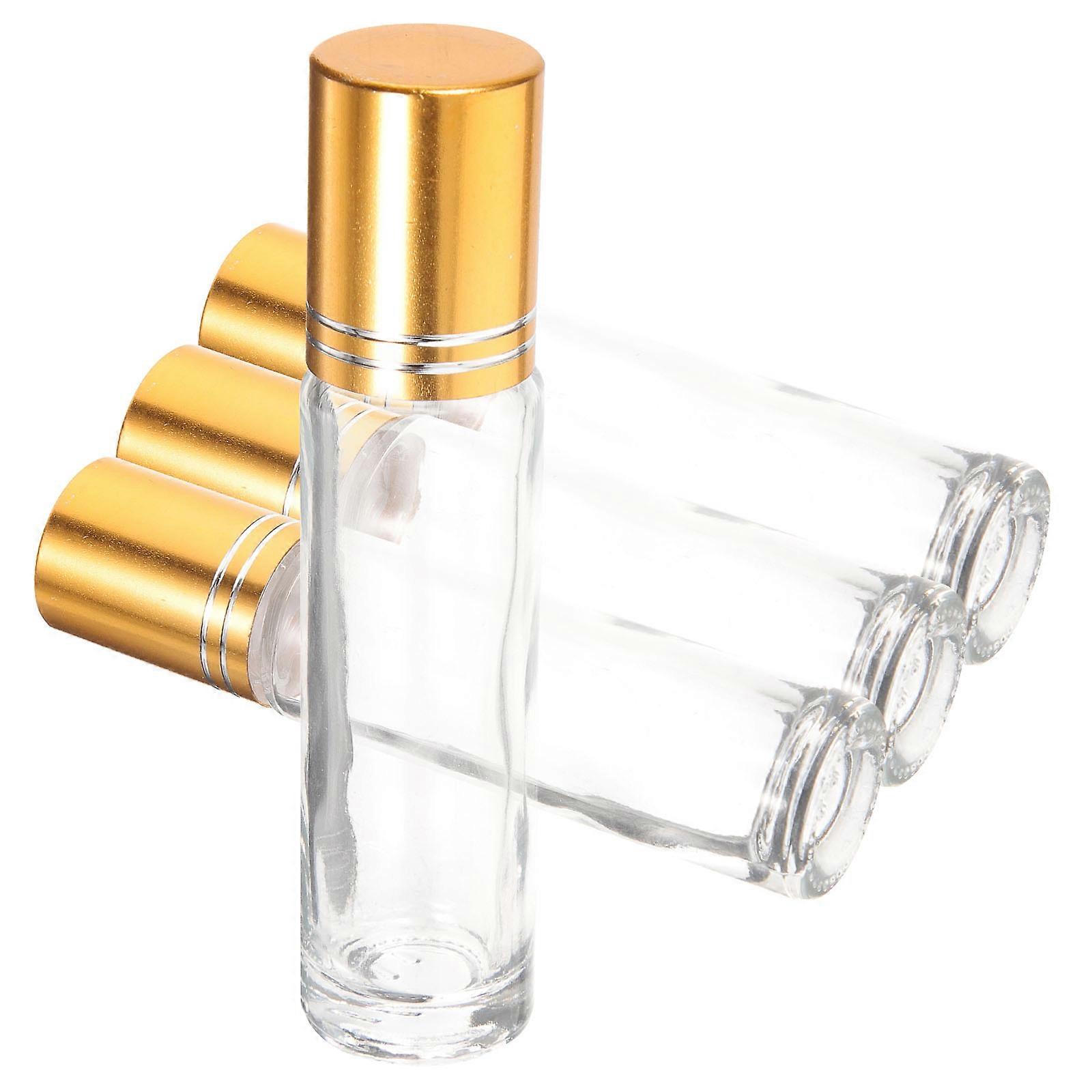 4pcs Glass Roller Bottles for Essential Oils – Leak Resistant, Portable Dispenser for Travel & Home – Compact Applicator for Perfumes & Aromatherapy