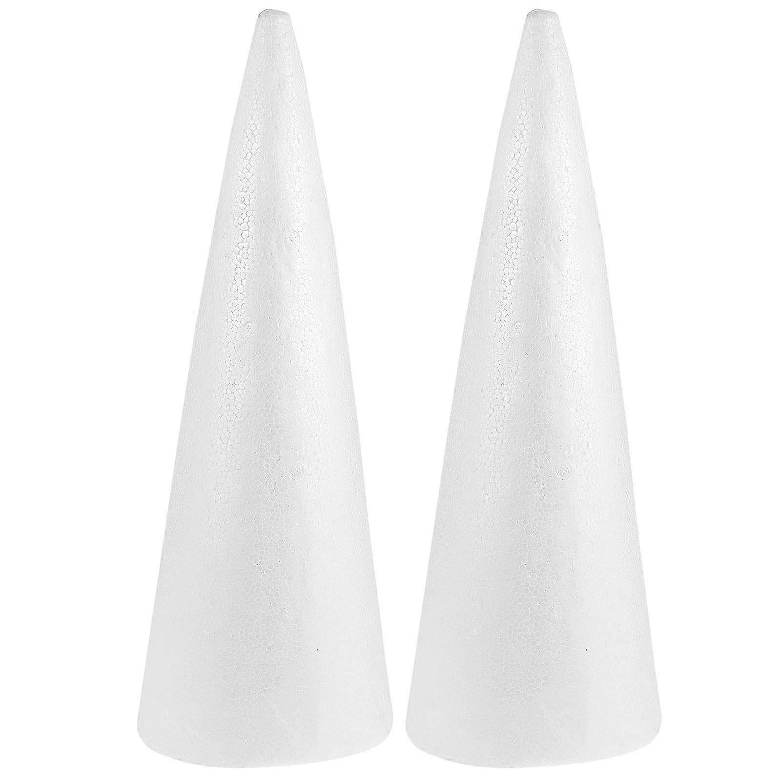 2 Pcs Cake Pops Mold Small Foam Cones Foam Cones Crafts Styrofoam Cone Crafts Craft Foam Cone Set Styrofoam Tower