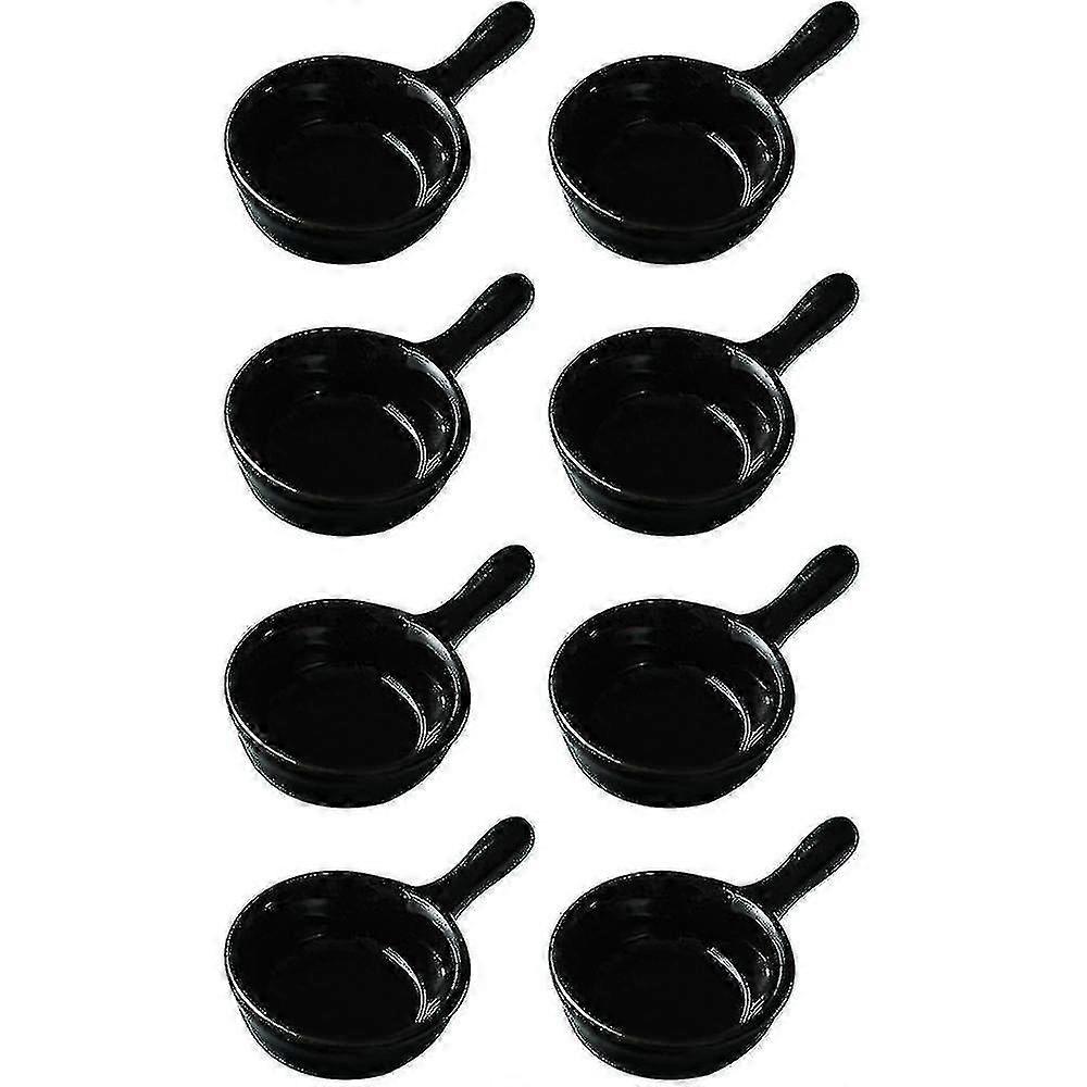Ceramic Mini Sauce Dishes, Set of 8, With Handles and Stackable, Lead-Free and Non-Toxic