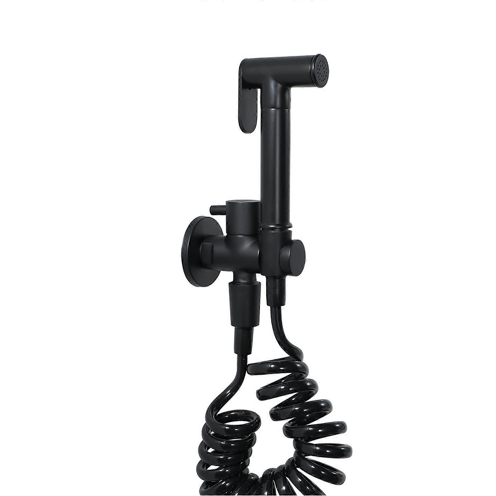 Portable bidet sprayer for the toilet, black brass, portable cloth diaper spray set Ref: 2499