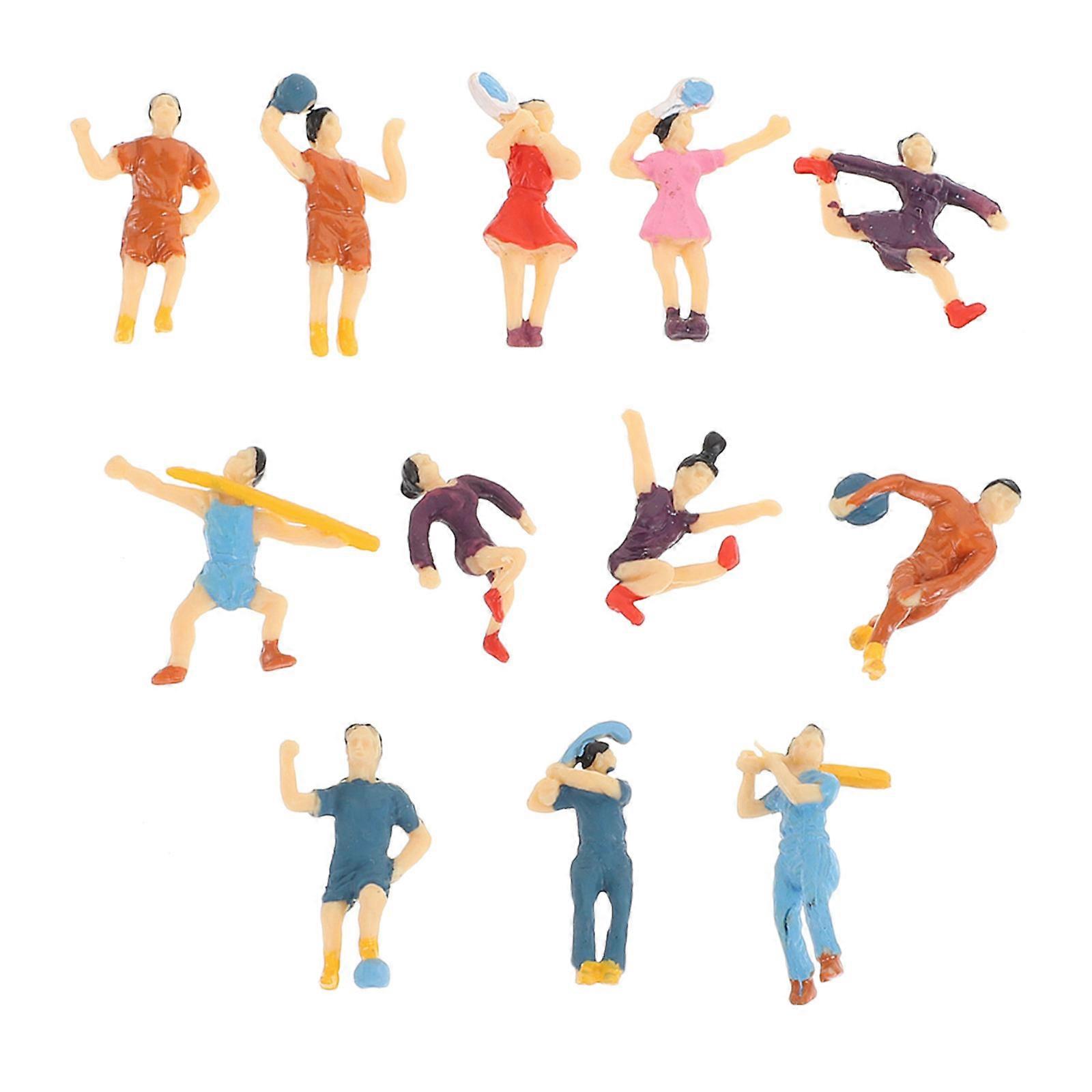 Tiny Figurines 12Pcs Personal Collection Assorted Color Safe Paint Mini Garden Layout Decor