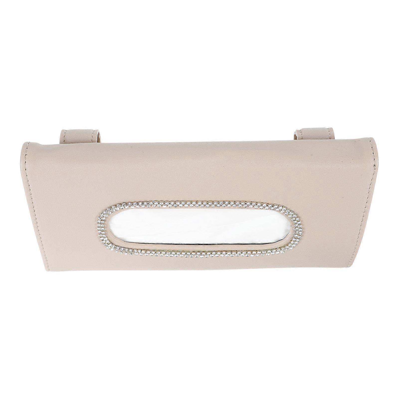 Elegant Car Visor Tissue Holder in Beige for Storage with Classic Design and Easy Installation 1PC