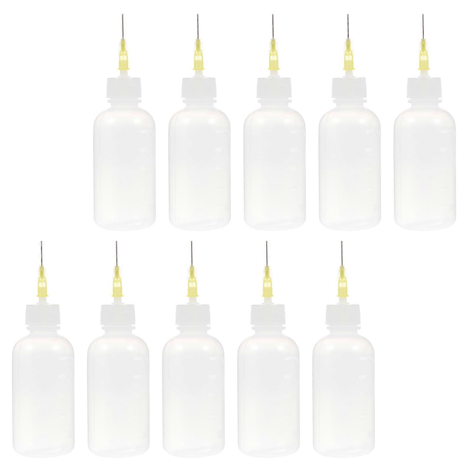 10pcs Plastic Dropper Bottles Needle Tip Glue Applicator Bottles