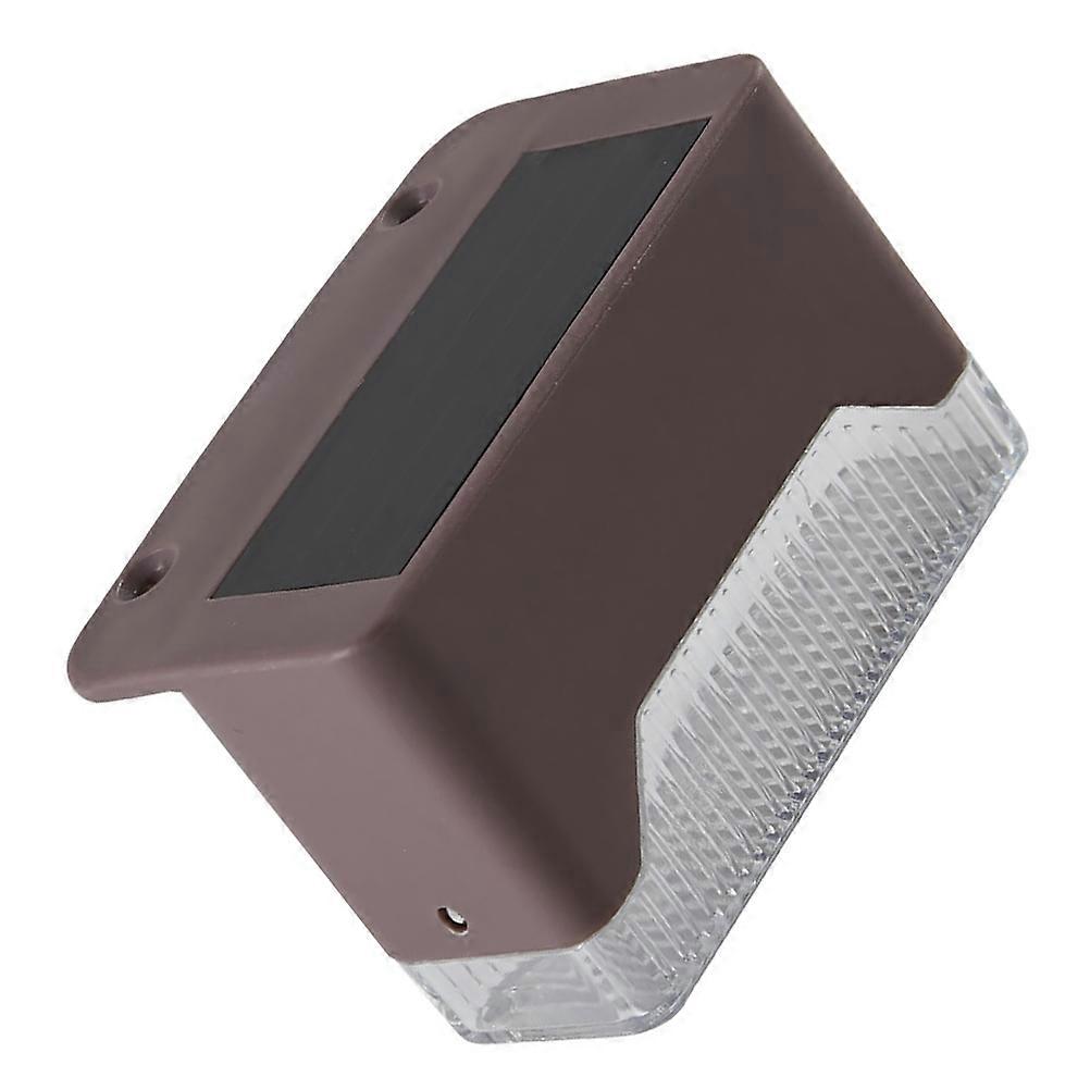 Solar Powered Outdoor Wall Light 1 Set For Homeowners Features Waterproof Simple Design And Brown Finish