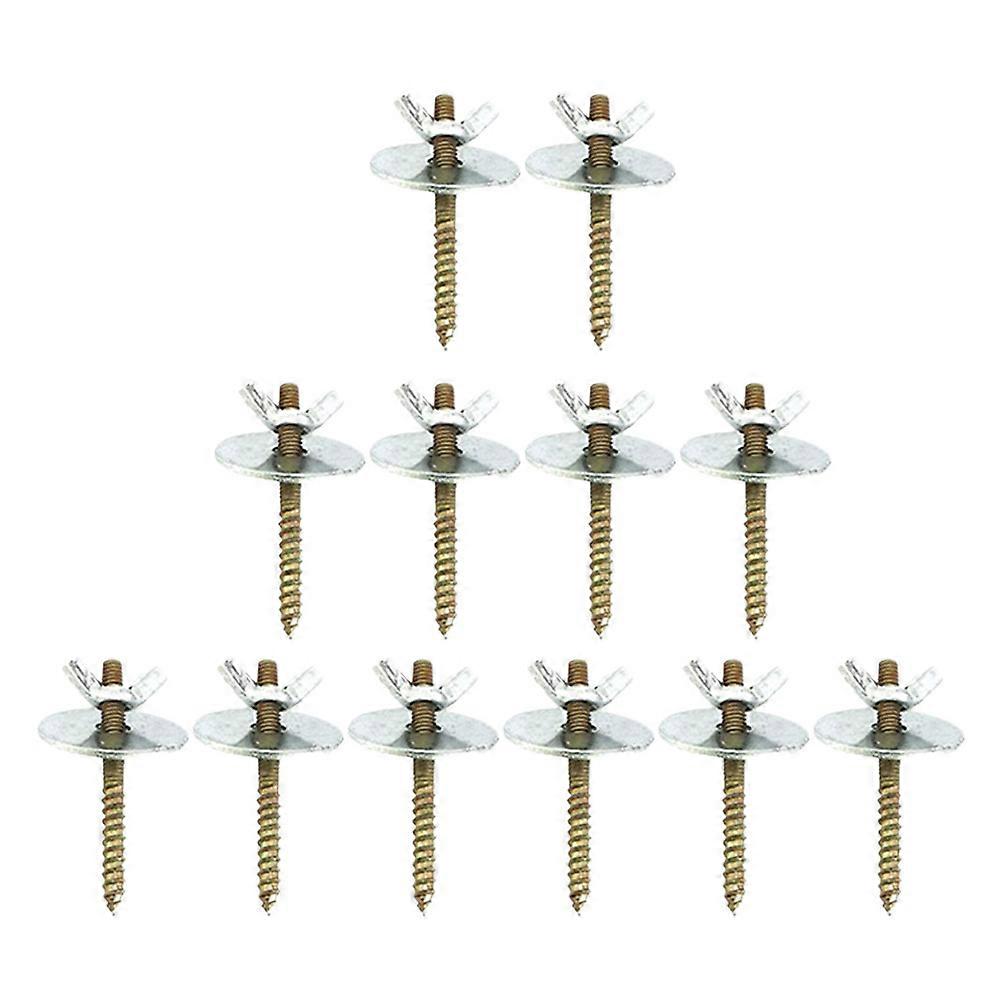 Bird Perch Screws with Gaskets for DIY Metal Silver Suitable for Small Animal Cages 24 Sets M5