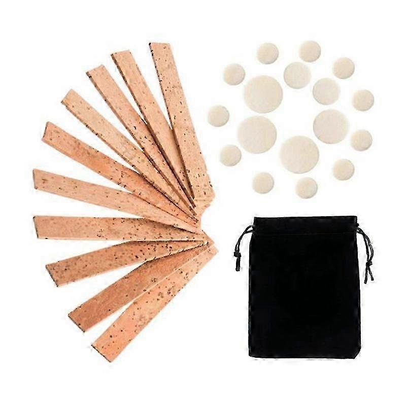27Pcs Clarinet Instrument Replacement Kit, Include 10 Cork and 17 Pad