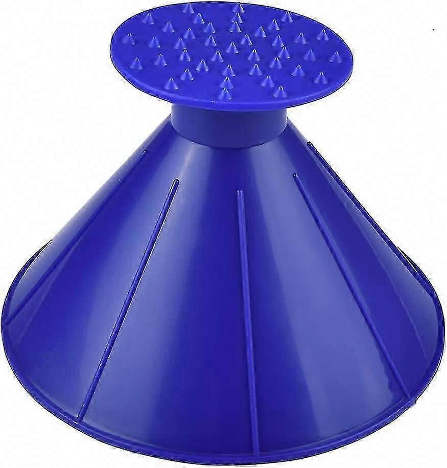 Outdoor Car Snow Remover - Cone Shaped Ice Scraper for Windshield, Winter Essential Tool, Blue