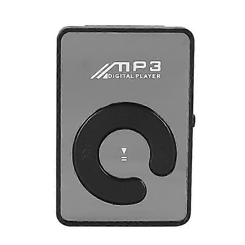 For Mini Mirror Clip Usb Digital Mp3 Music Player Black