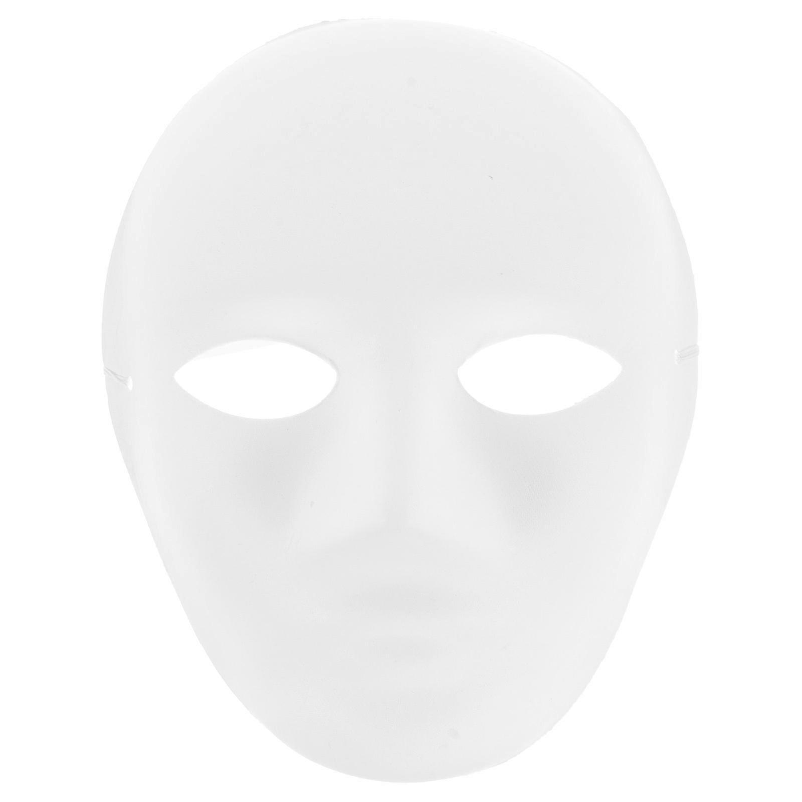 Masquerade Mask Blank Design Ideal For Cosplay Special Events White Papercraft Accessory 24 Pcs