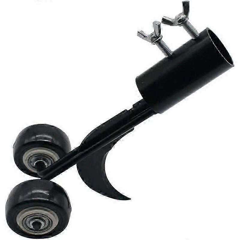 Manual Weed Ripper Tool, Garden Weed Shavers with Wheels and Curved Hook, Weed Puller for Weeding for Trotting Yard Yard,Black