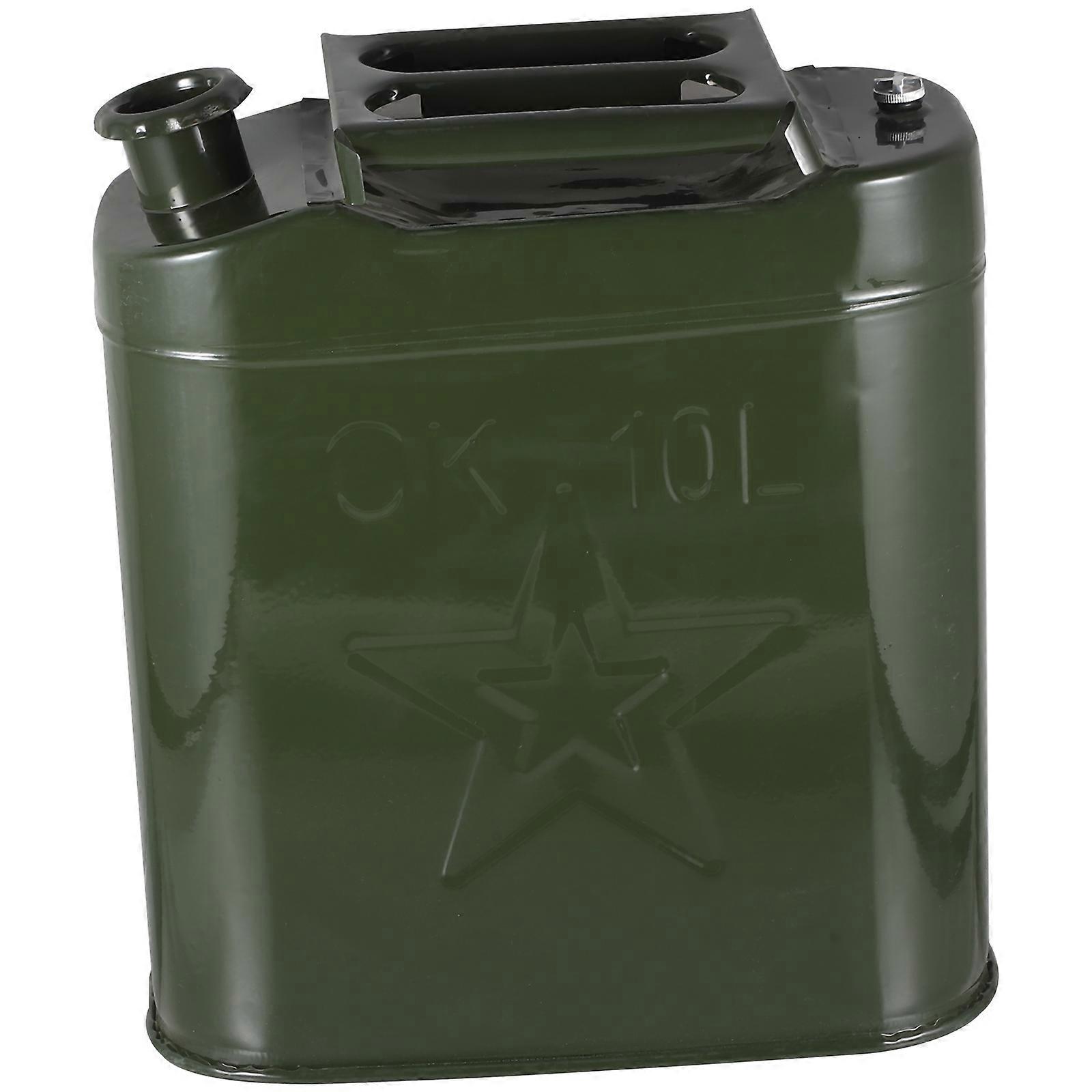 Oil Dispensers Multi-Function Oil Container for Car Trips and Outdoor Camping Olive Green Steel Plate for Emergency Reserve 1Set