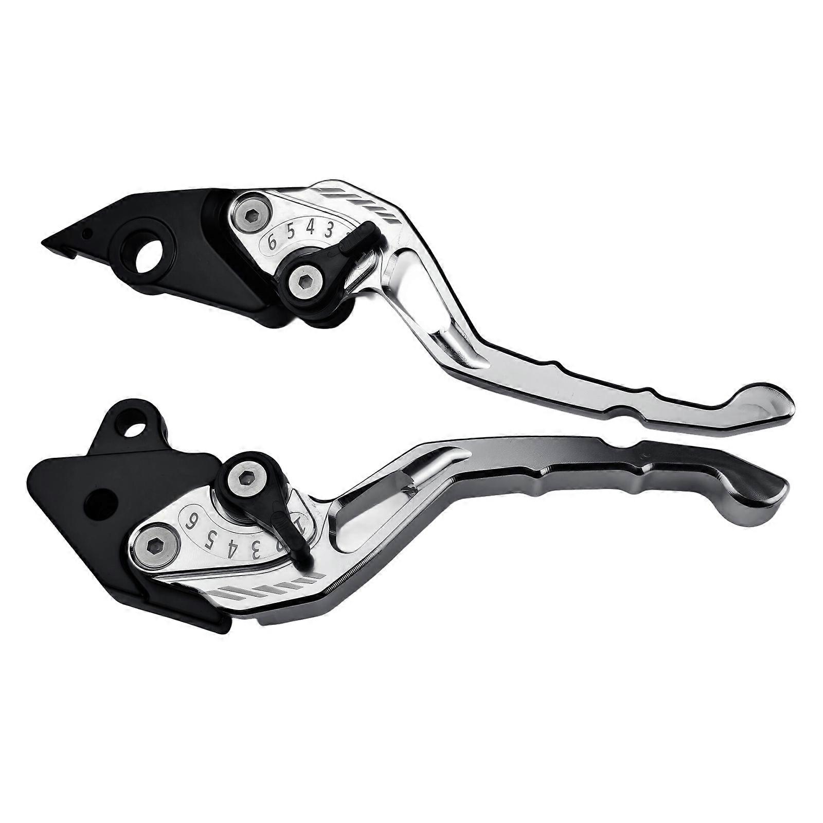 Motorcycle Brake Clutch Levers Handle for V2 Motorbike Replacement Part Clutch Brake Handle Lever Clutch Lever Silver