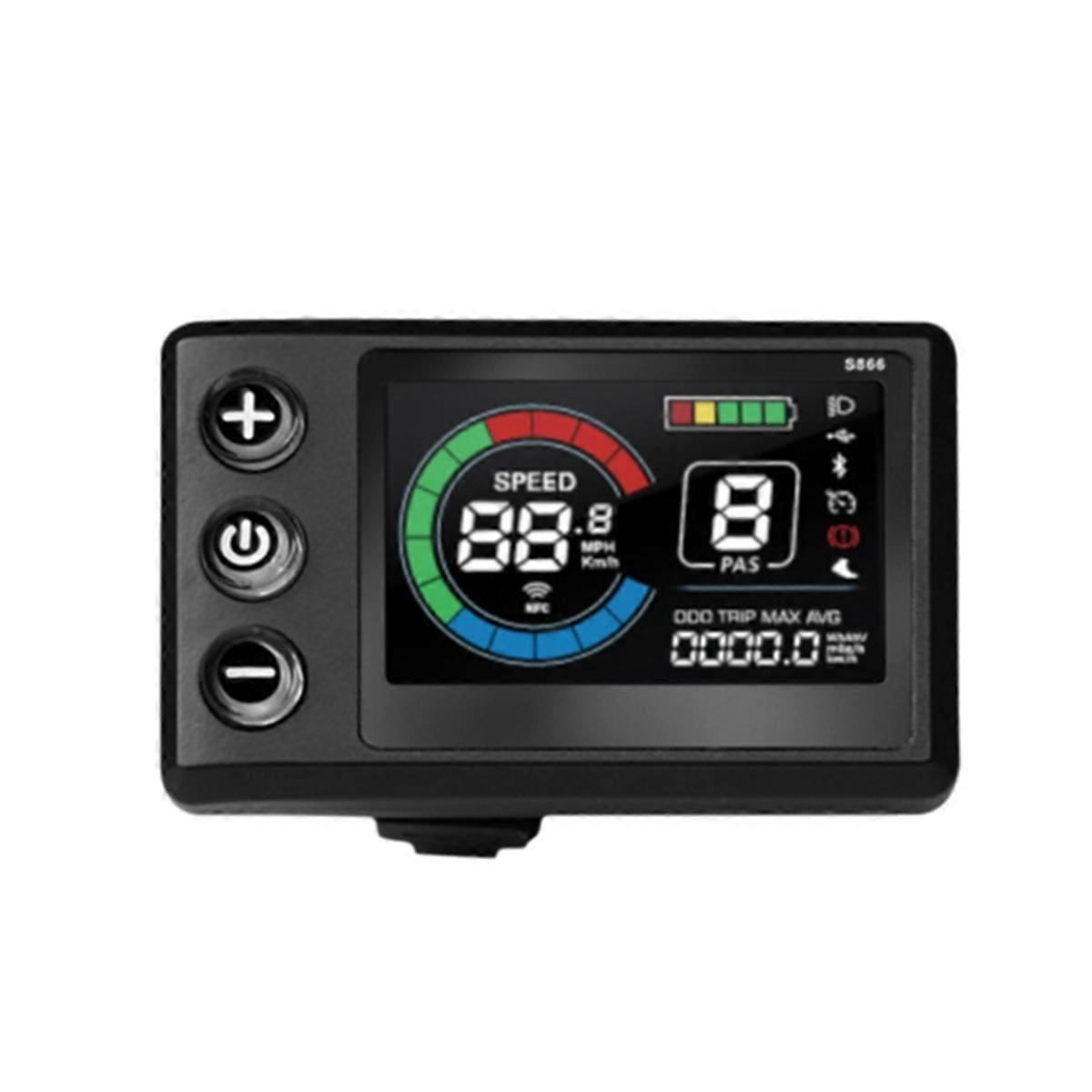 S866 1S Color LCD Instrument Panel with USB Port Waterproof Connector