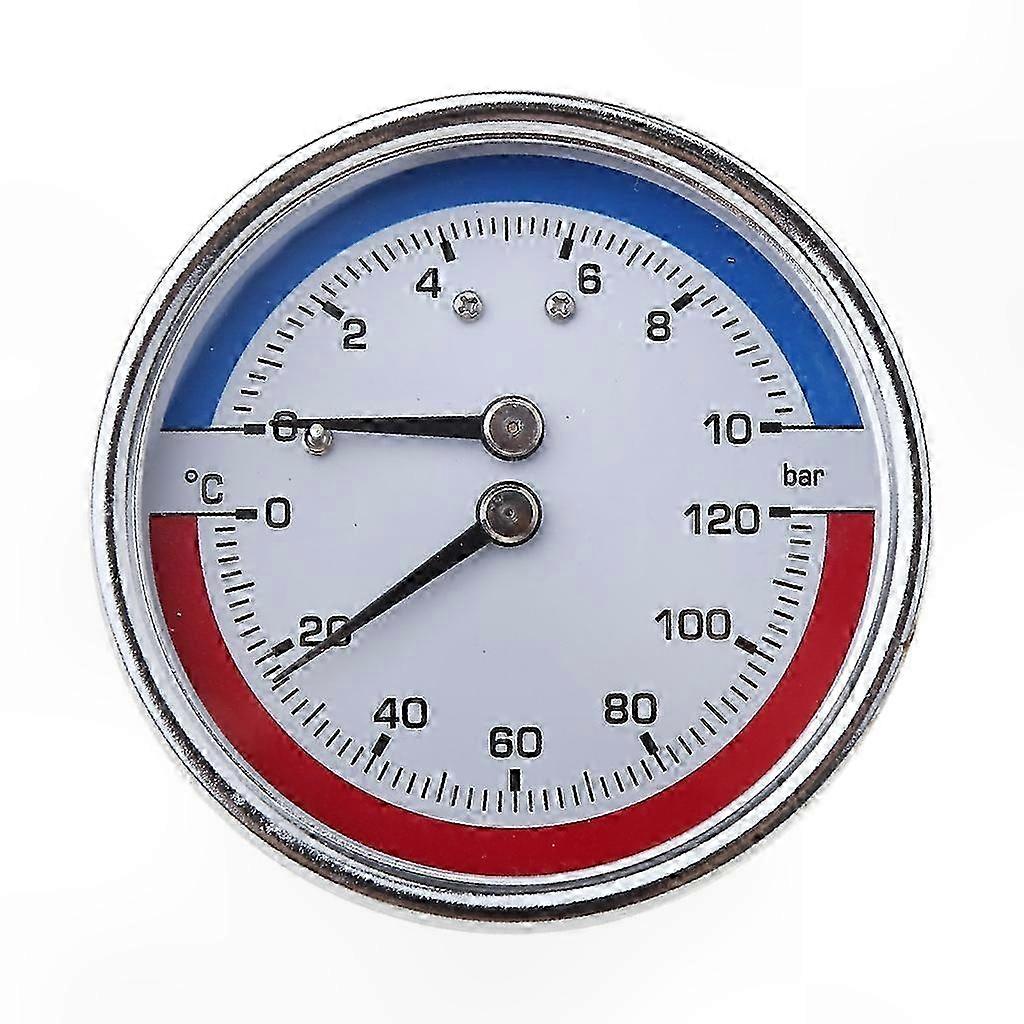 Precision Temperature Pressure Meter for Heating Systems and Boilers