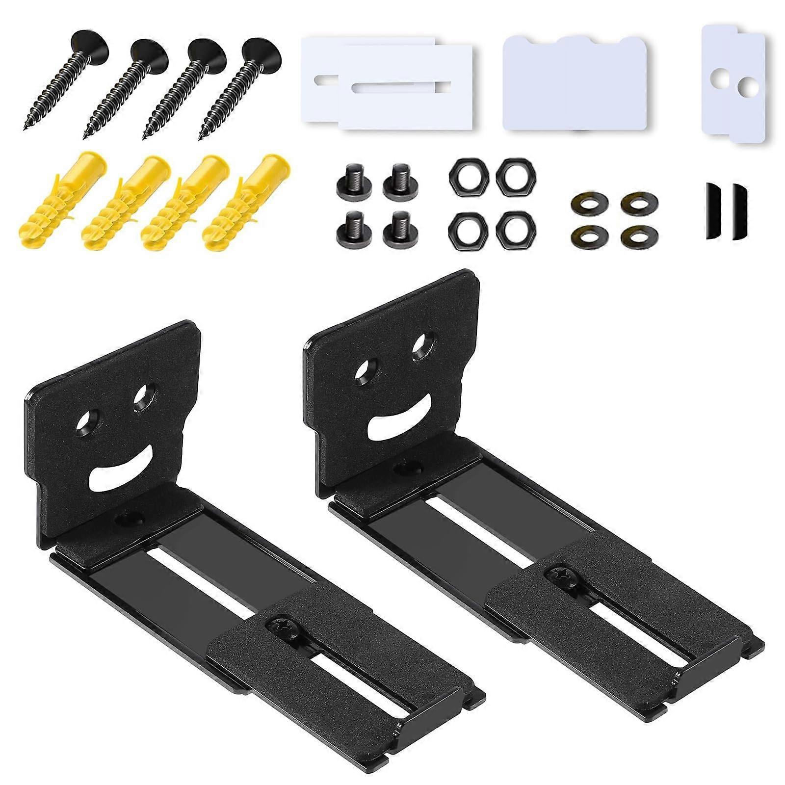 Adjustable Soundbar Slide Track Metal Mounting Bracket For Home Theater Systems Compatibility Steel Construction