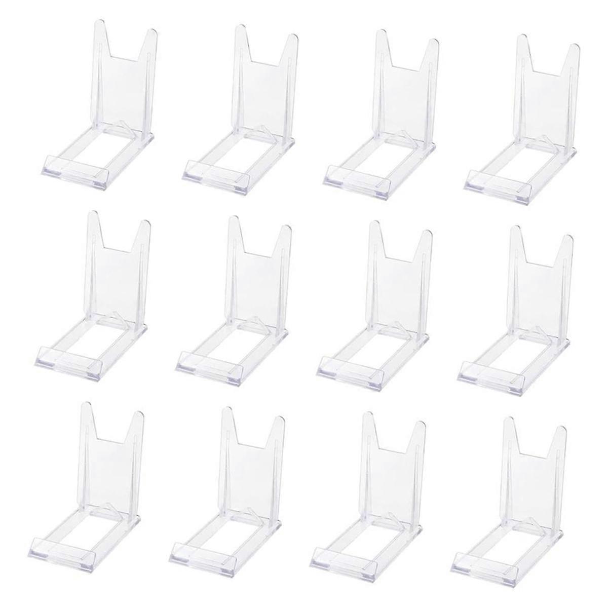12 Photo Stands, Book Stands Transparent Adjustable Stand Plate Display Stand for Displaying Artworks Photo Frame Stand