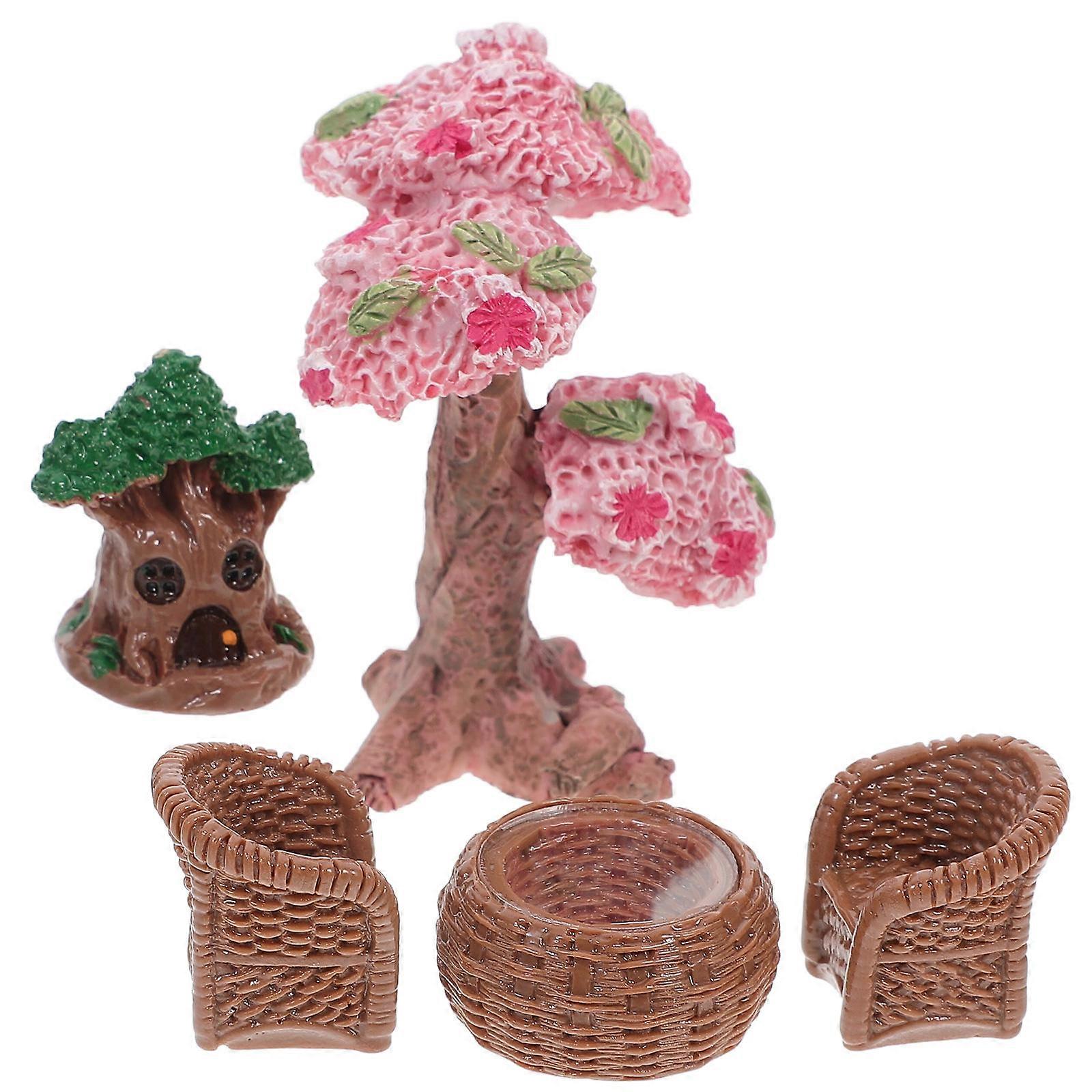 Miniature Resin Model Set for Decor Great for Mini House Landscape Decoration 1 Set