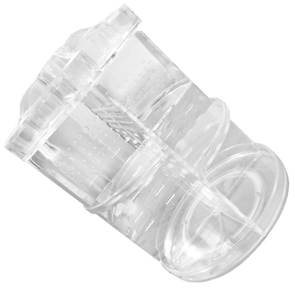 Transparent Plastic Display Stand for Makeup Tools and Skin Care Products 360-Degree Rotating