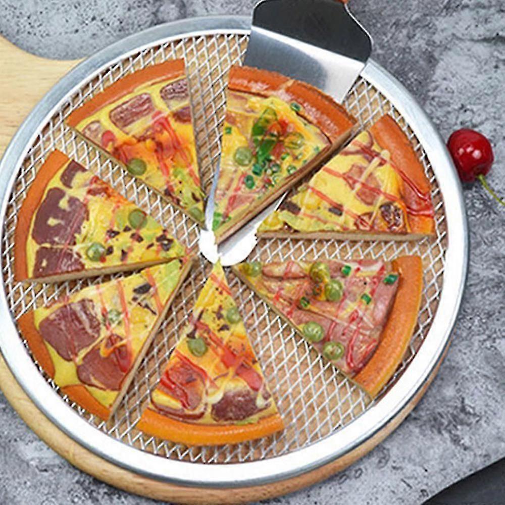 Pizzaskärm non-stick nätform i aluminiumlegering för bakning