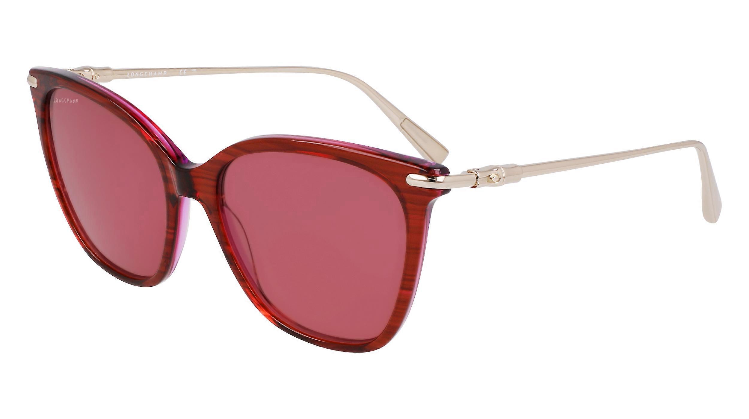 Sunglasses LONGCHAMP LO757S 607 STRIPED RED 55/17/145 FEMALE