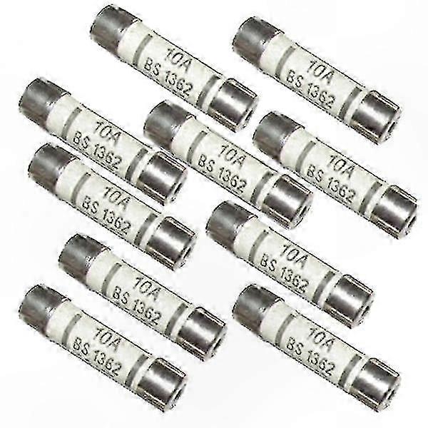 6mm x 25mm 240V 10A BS1362 Ceramic Replacement Fuse