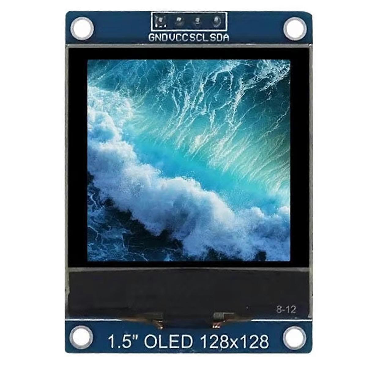 1.5 Inch 4PIN OLED Module Display Screen SH1107 Drive IC 128x128 IIC I2C Interface for 51 STM32 P22101 P22102