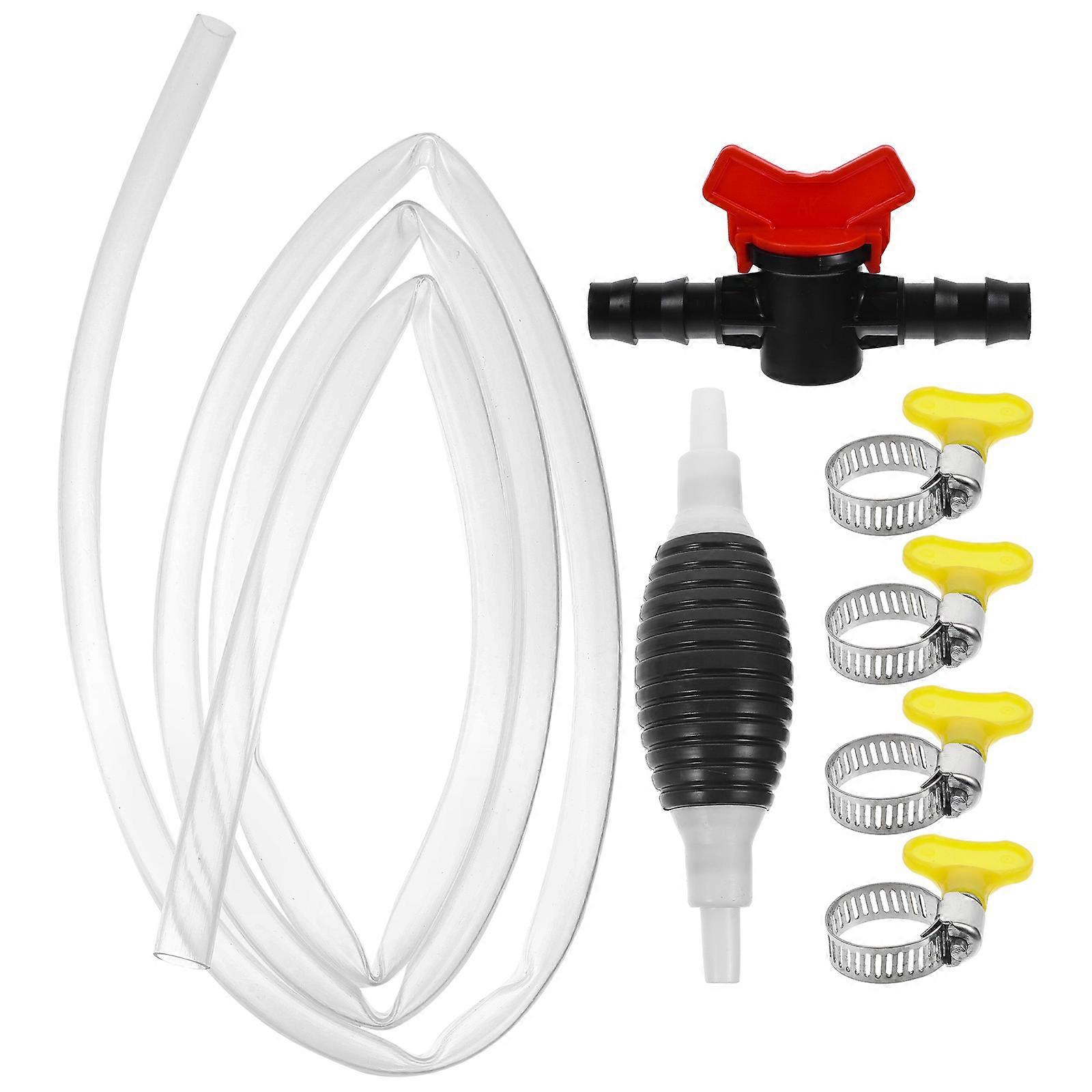 Portable Fuel Transfer Siphon Hand Pump with Durable PVC Hose for Car Use 1 Set