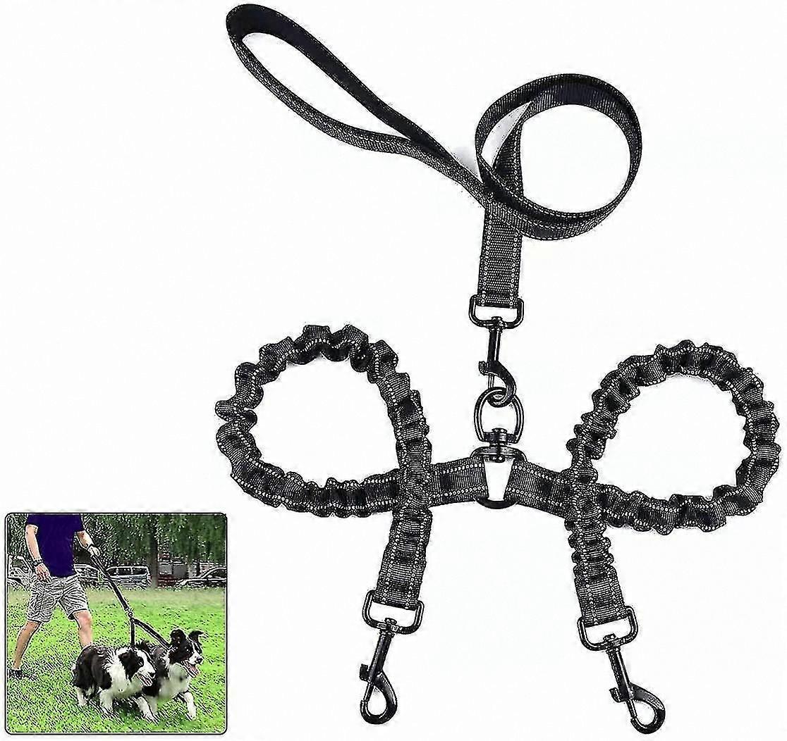 360° Tangle-Free Dual Dog Leash for Two Dogs, Comfortable and Durable Double Leash for Walking