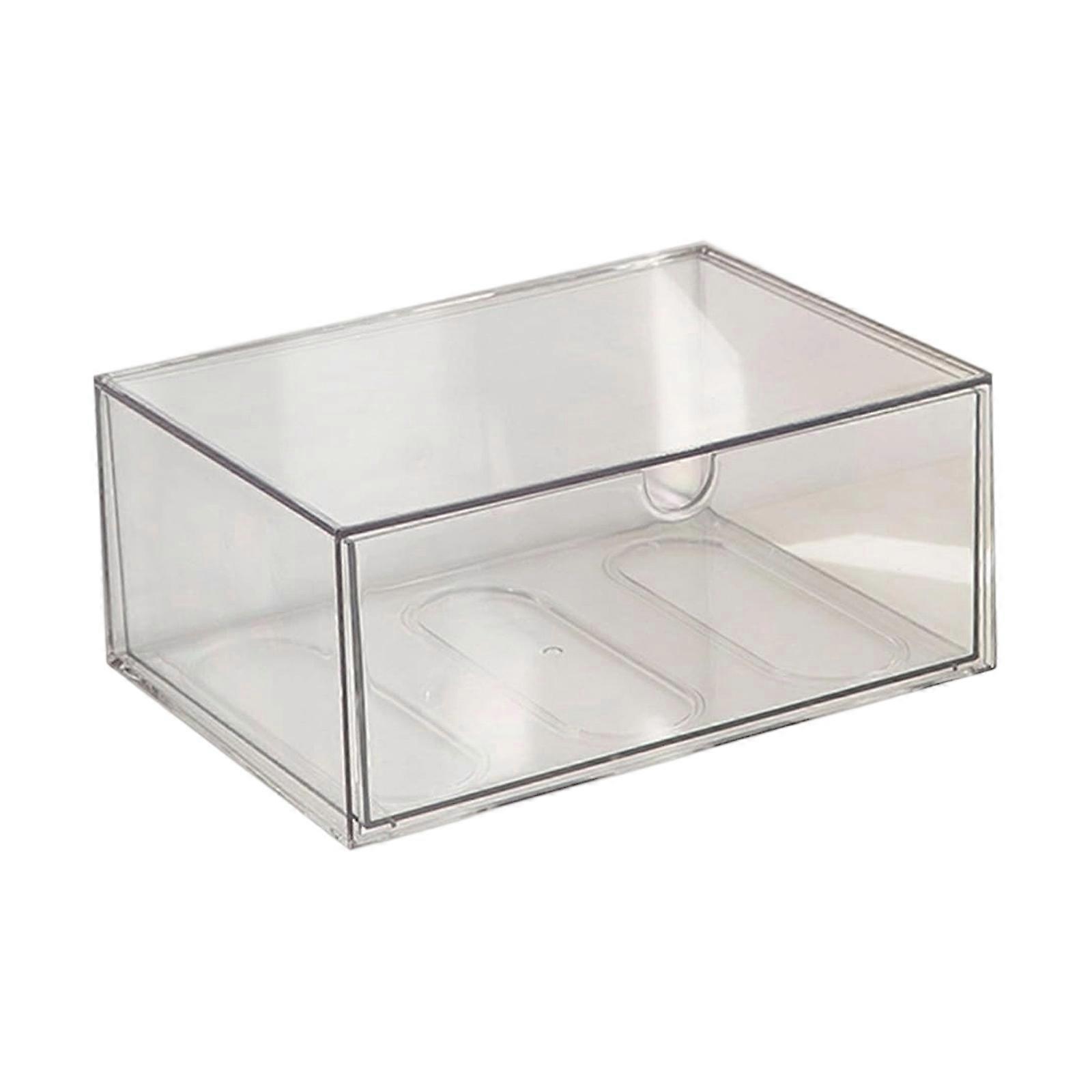 Pack Of 1 Functional Clear Space Saving Stackable Kitchen Organizers Bins With Removable Drawers For Pantries Closet XL