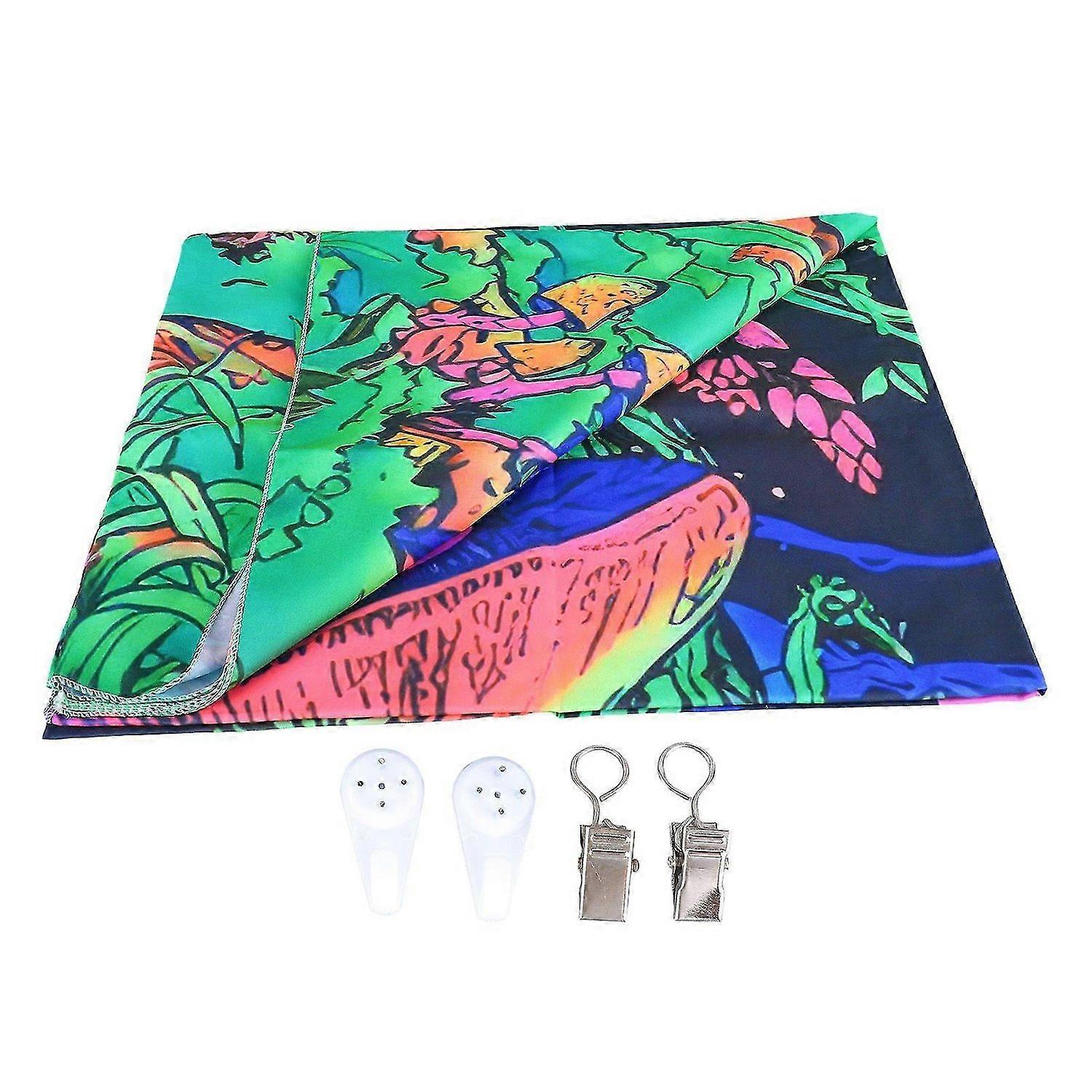 2025 Latest Model Blacklight Tapestry Eye Pattern Thermal Transfer Soft