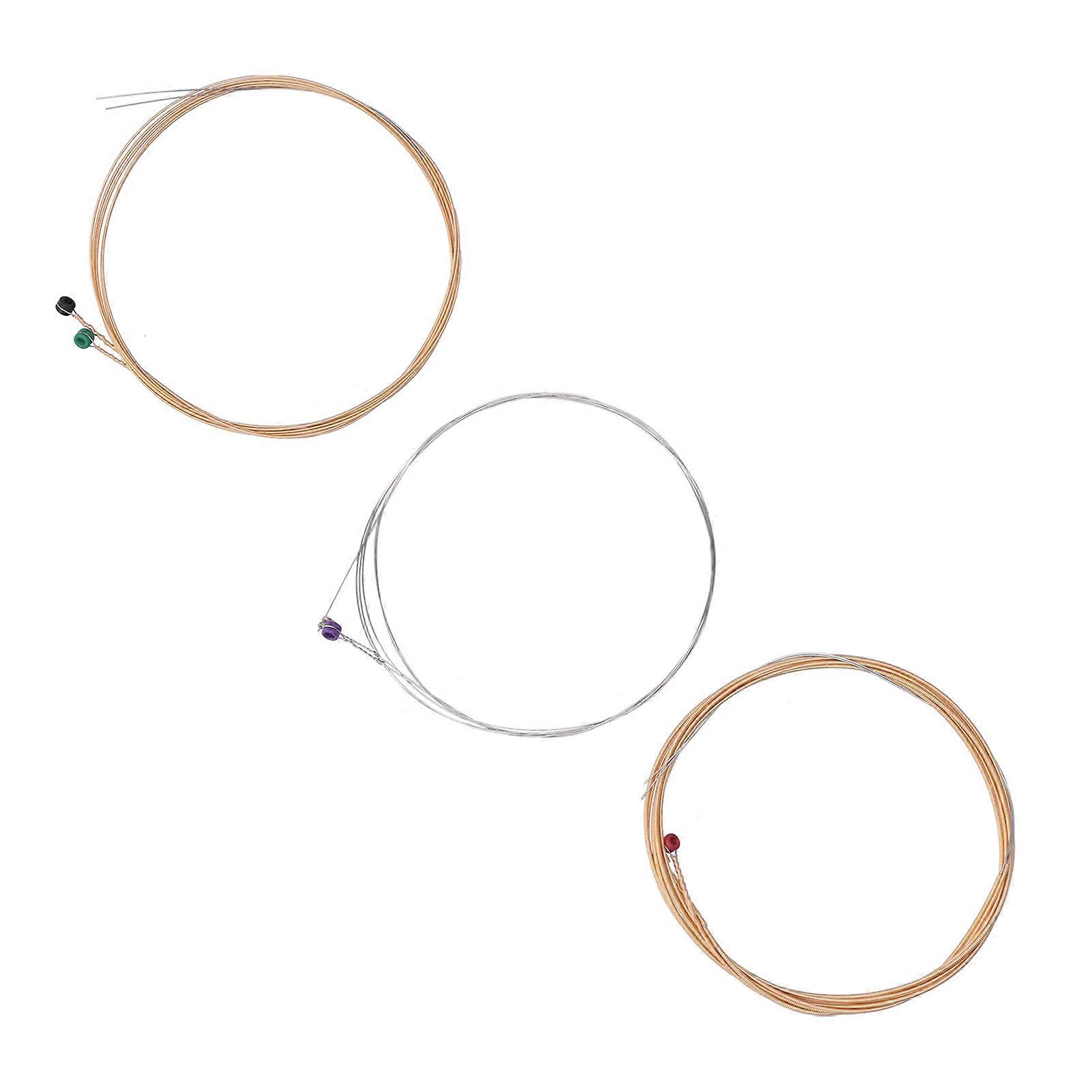 10 Sets Acoustic Guitar Strings Steel Core RustProof 6String Replacement with Color Beads