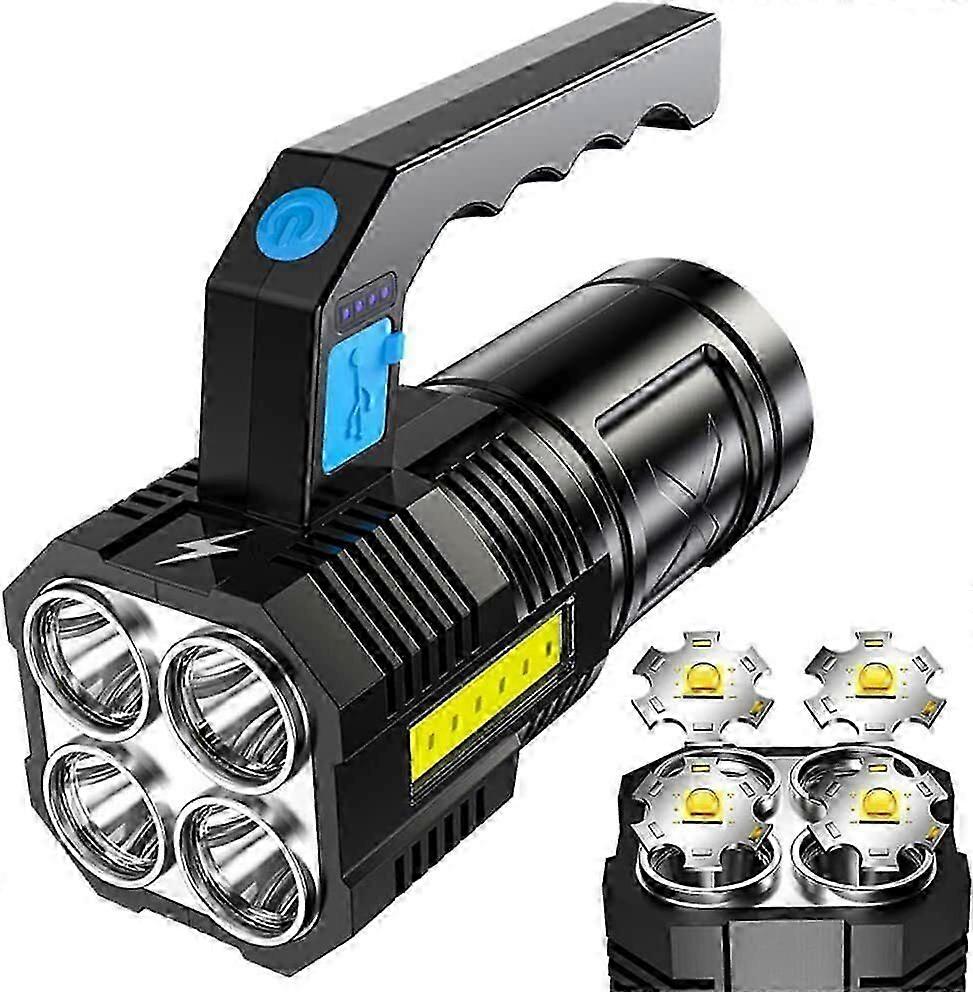 Flashlight Super Bright Work Torch Camping Tactical USB Rechargeable Lamp