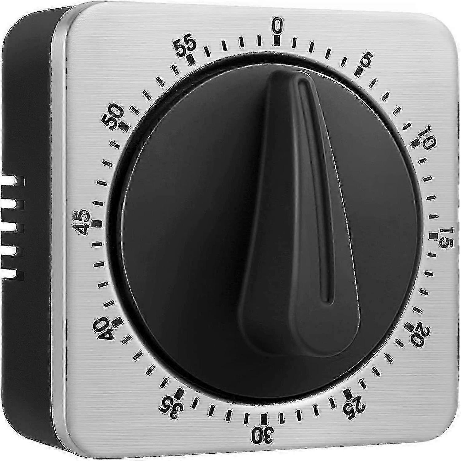 60 Minute Timing with 80dB Alarm Sound Magnetic Countdown Timer Stainless Steel Face Mechanical Timer